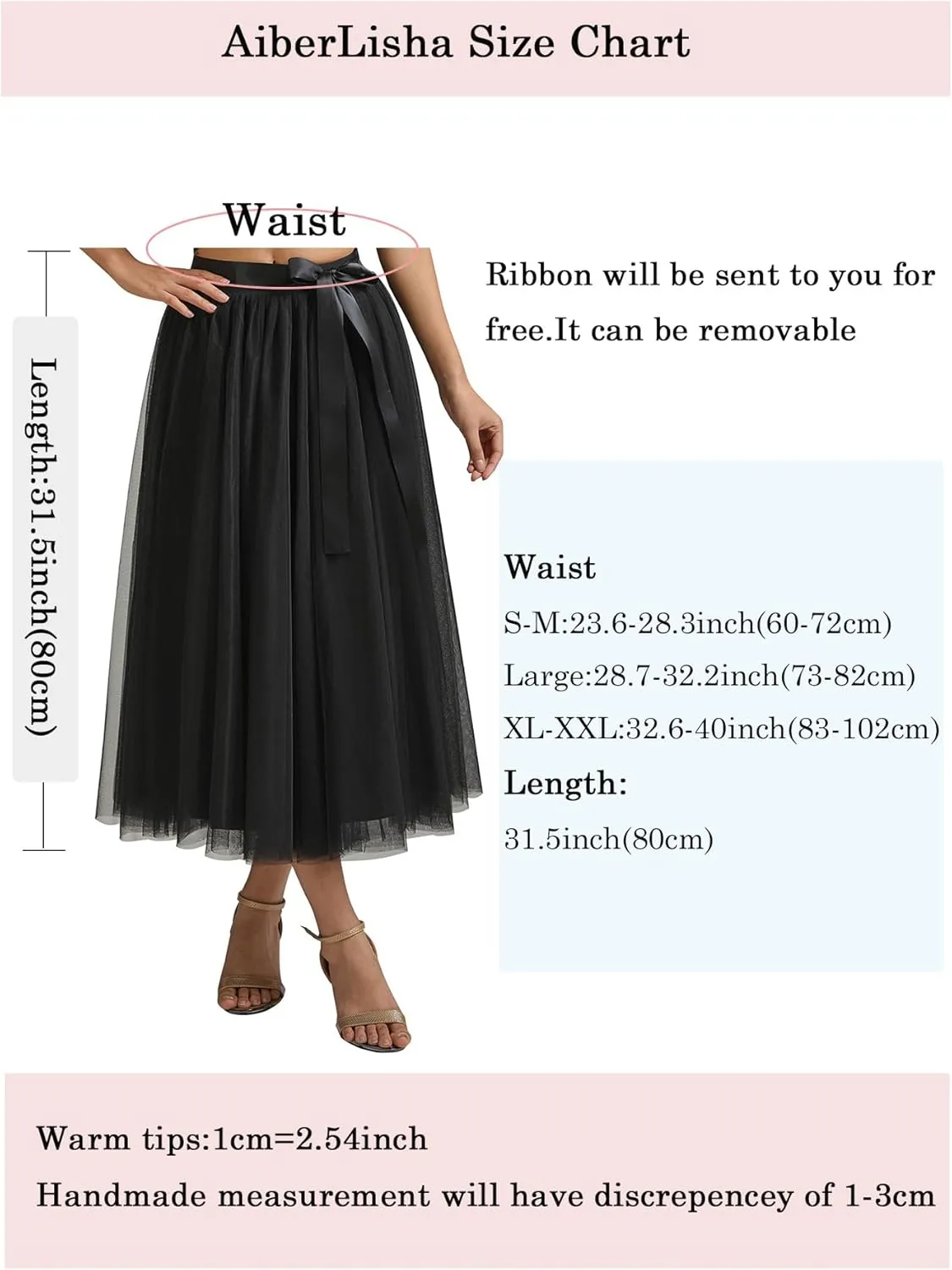 A line Tea Length Tulle Skirt for Party Prom Casual Wear