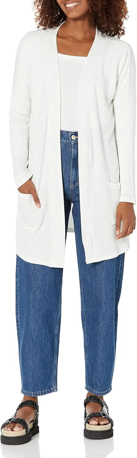 Amazon Essentials Women's Relaxed-Fit Lightweight Lounge Open-Front Cardigan