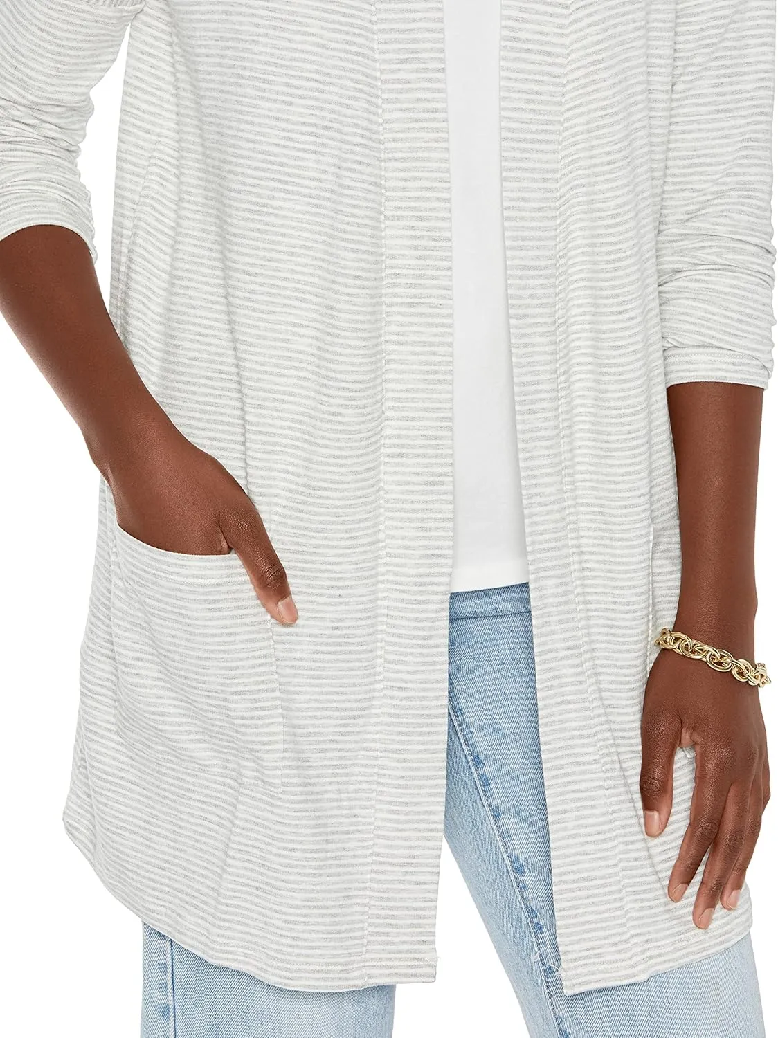Amazon Essentials Women's Relaxed-Fit Lightweight Lounge Open-Front Cardigan