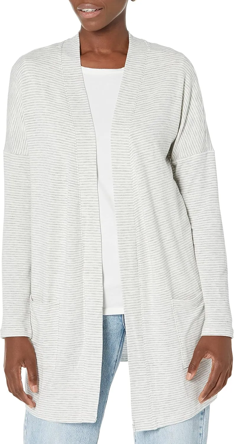 Amazon Essentials Women's Relaxed-Fit Lightweight Lounge Open-Front Cardigan