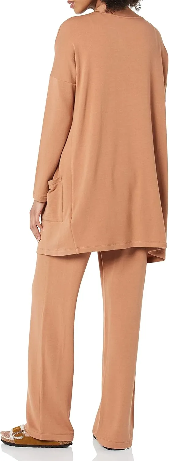 Amazon Essentials Women's Relaxed-Fit Lightweight Lounge Open-Front Cardigan