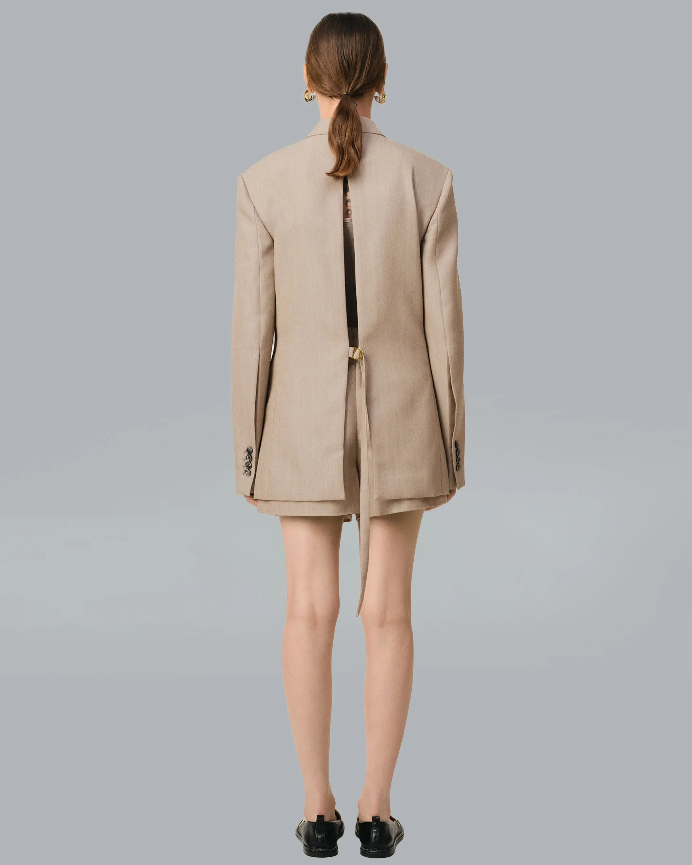 Back Slit Light Beige
