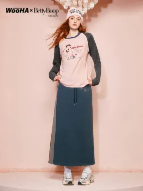 Betty Print Casual Flare Relax Long-Skirt