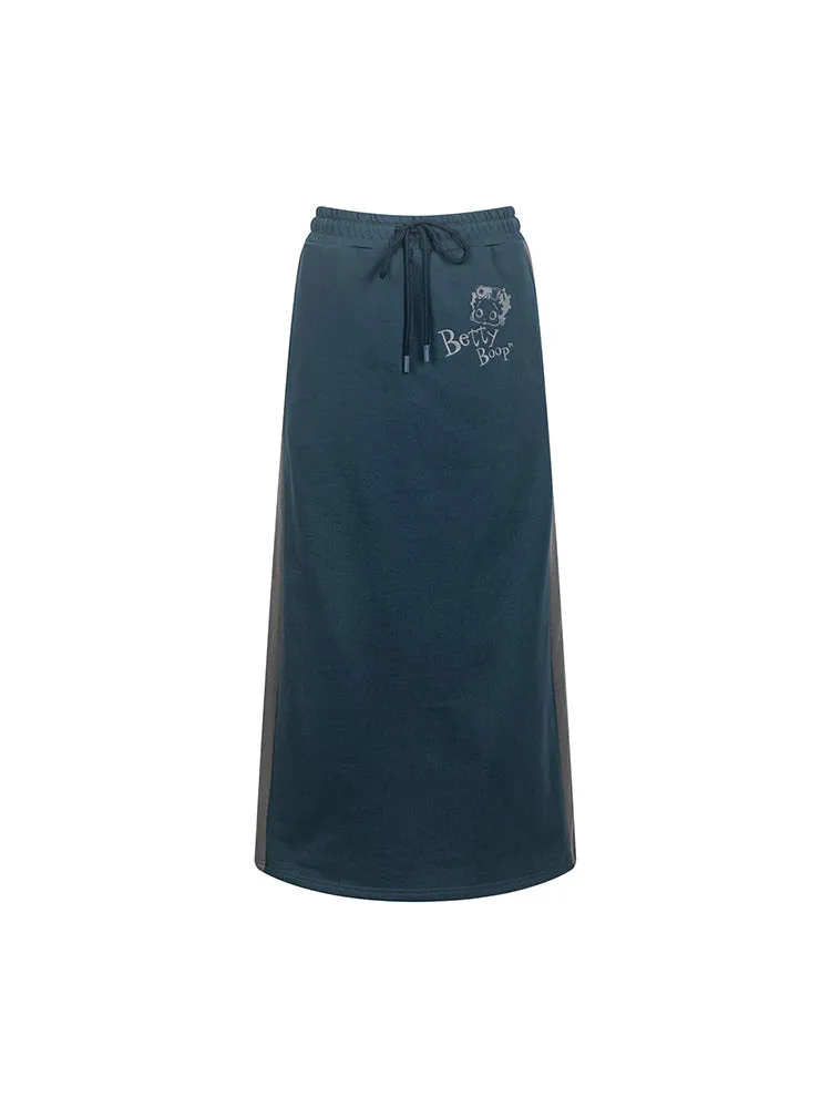 Betty Print Casual Flare Relax Long-Skirt