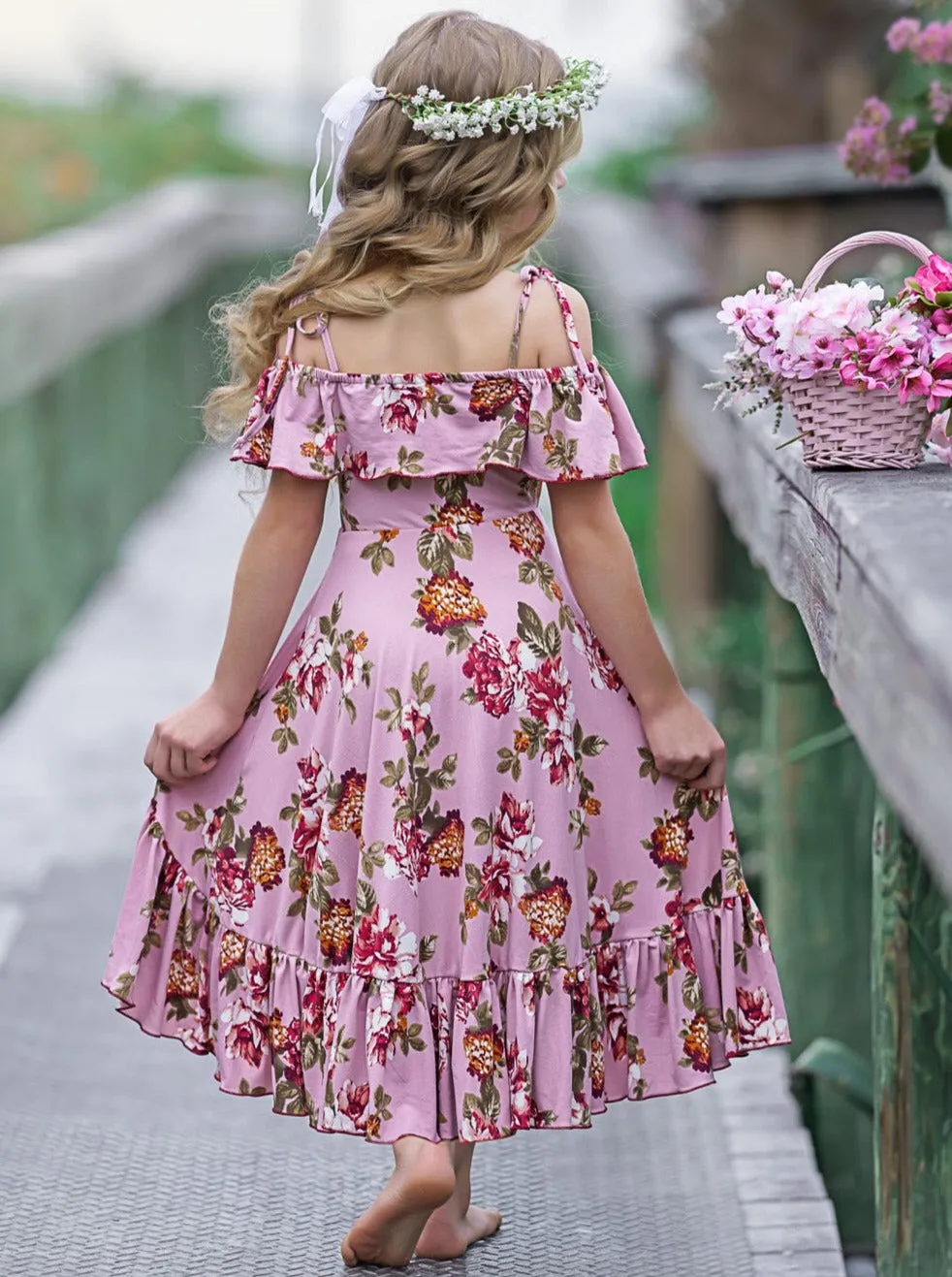 Bloom Baby Cold Shoulder Maxi Sundress