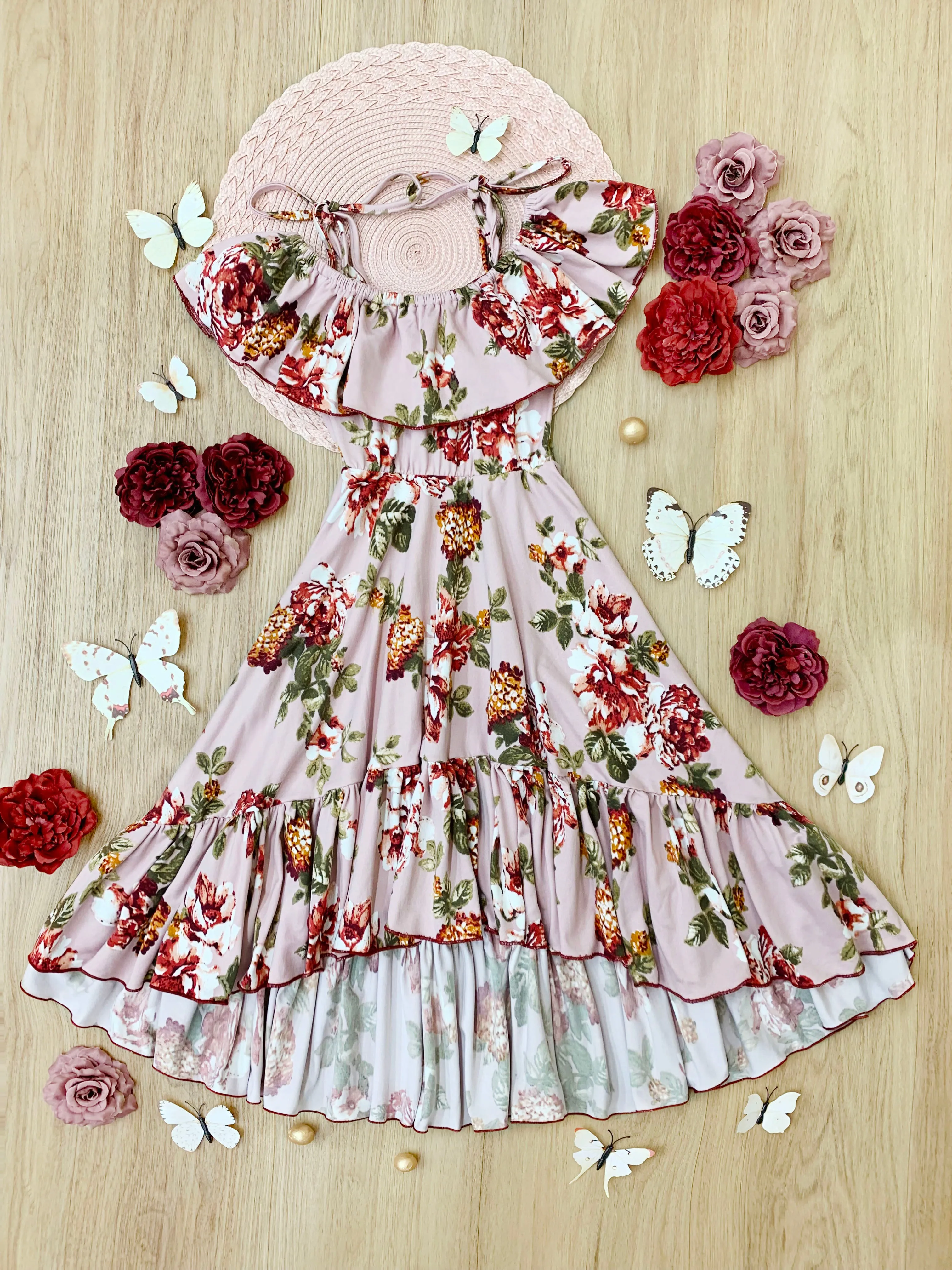 Bloom Baby Cold Shoulder Maxi Sundress