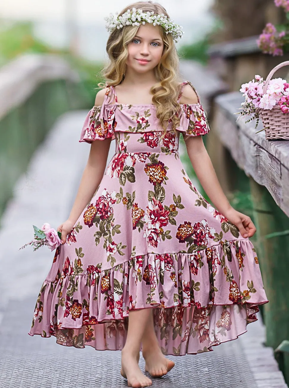 Bloom Baby Cold Shoulder Maxi Sundress