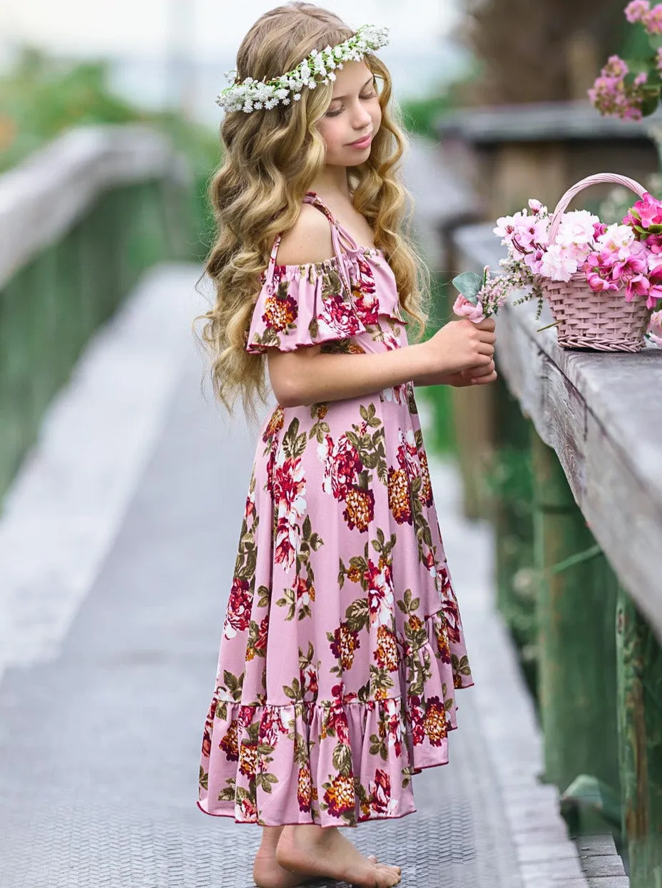 Bloom Baby Cold Shoulder Maxi Sundress