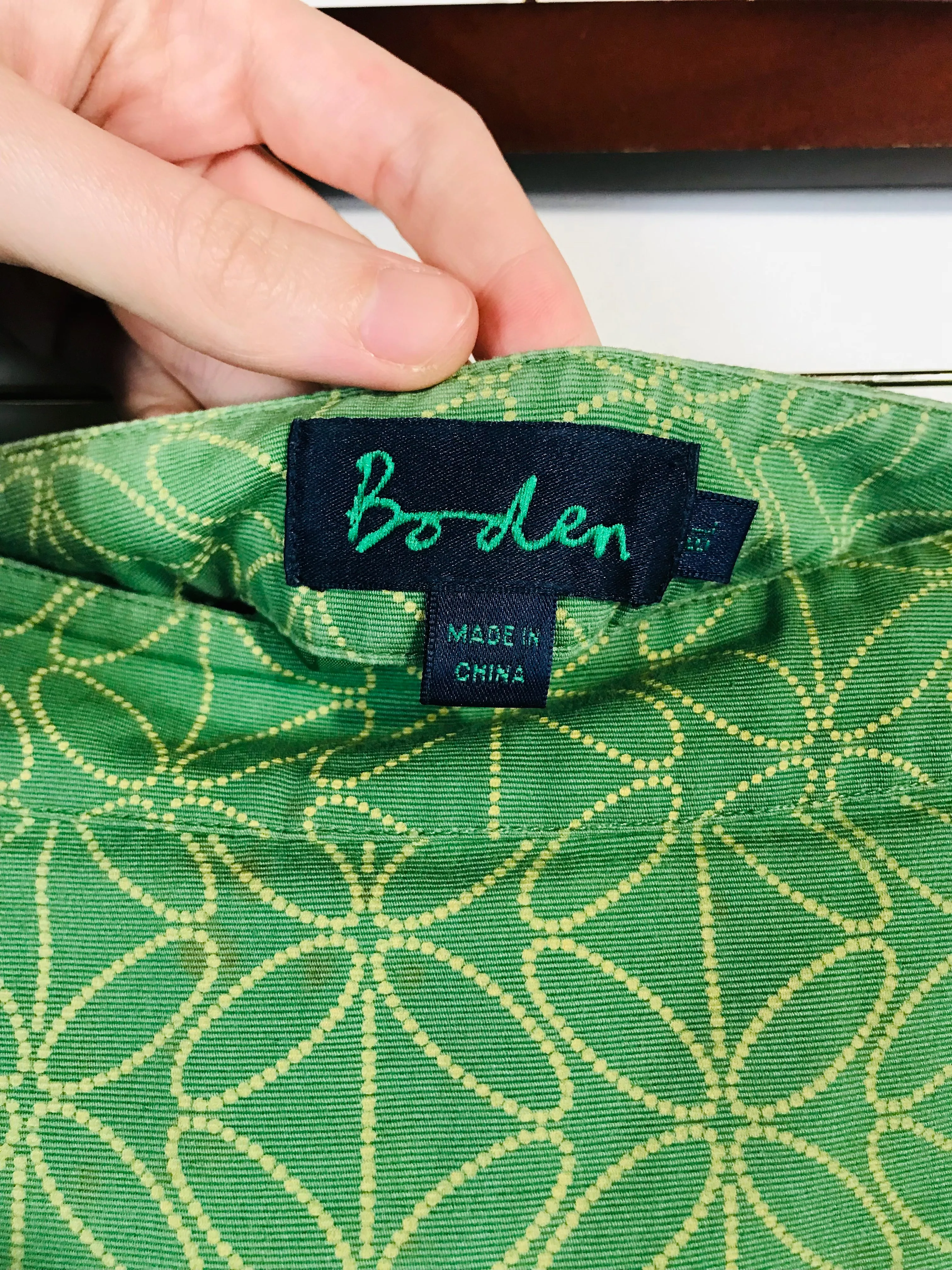 Boden Women's Midi A-Line Skirt | UK8 | Green