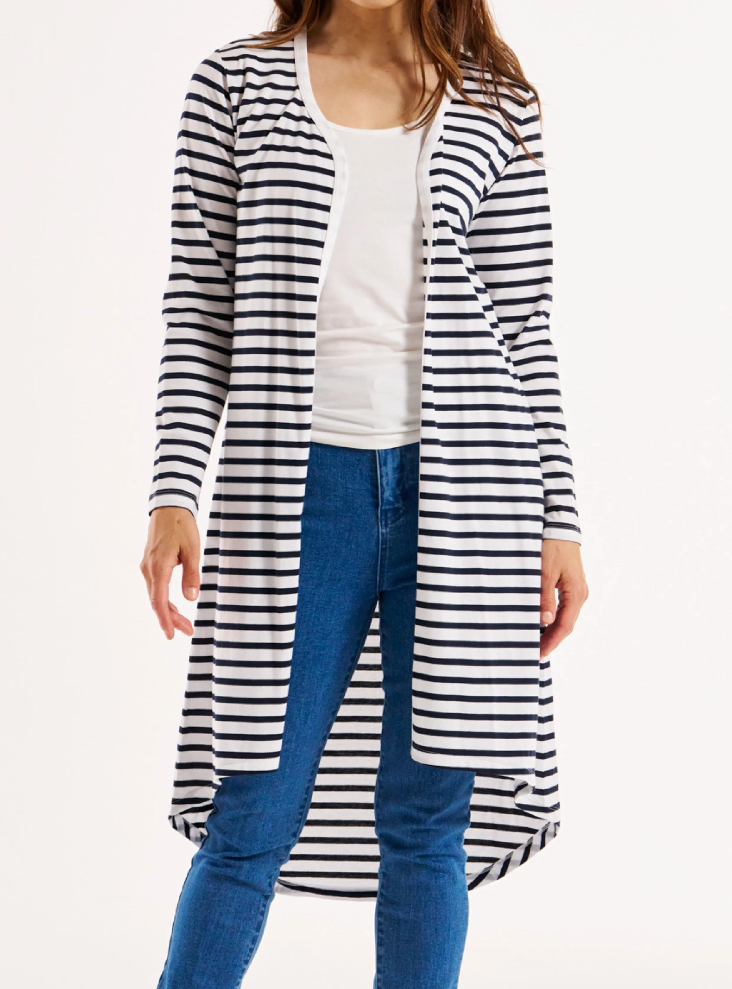 BYRON CARDIGAN - Blue/White Stripe