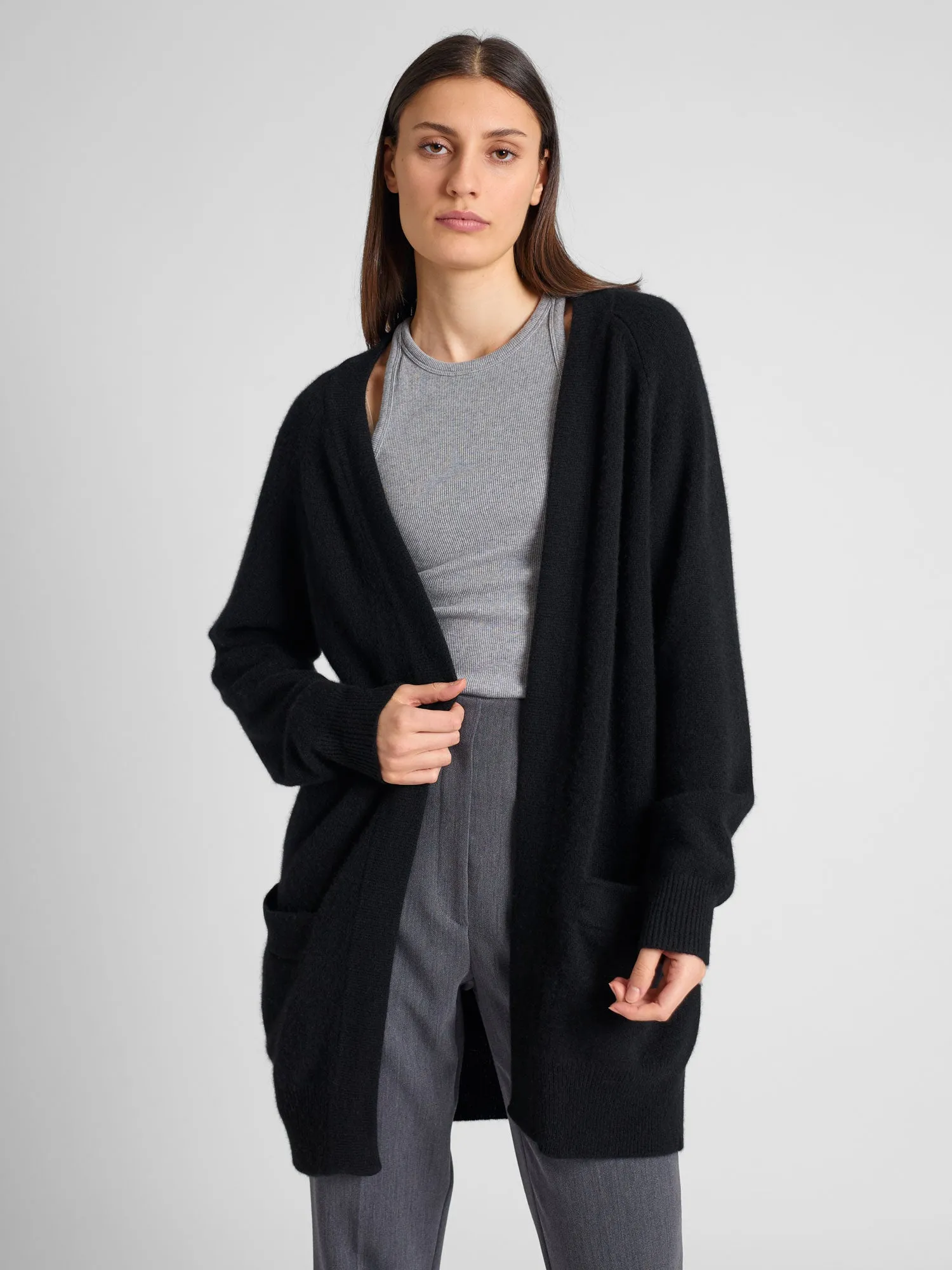 Cashmere cardigan "Solveig" - black