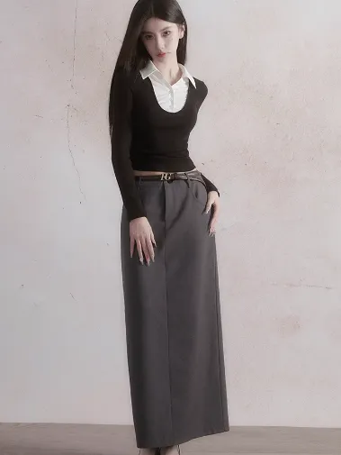 Casual Classic Straight Skirt