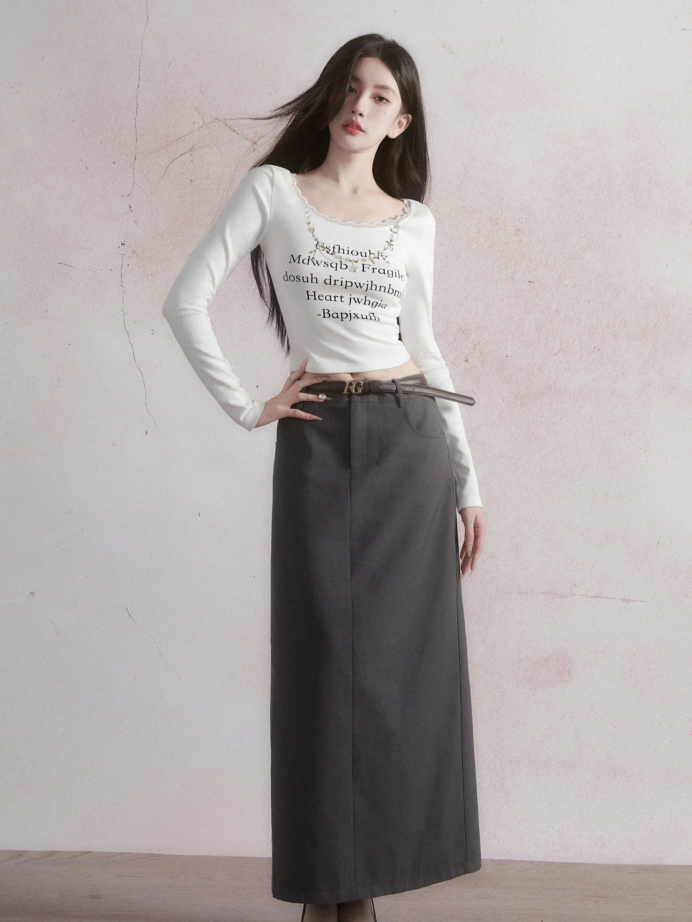 Casual Classic Straight Skirt