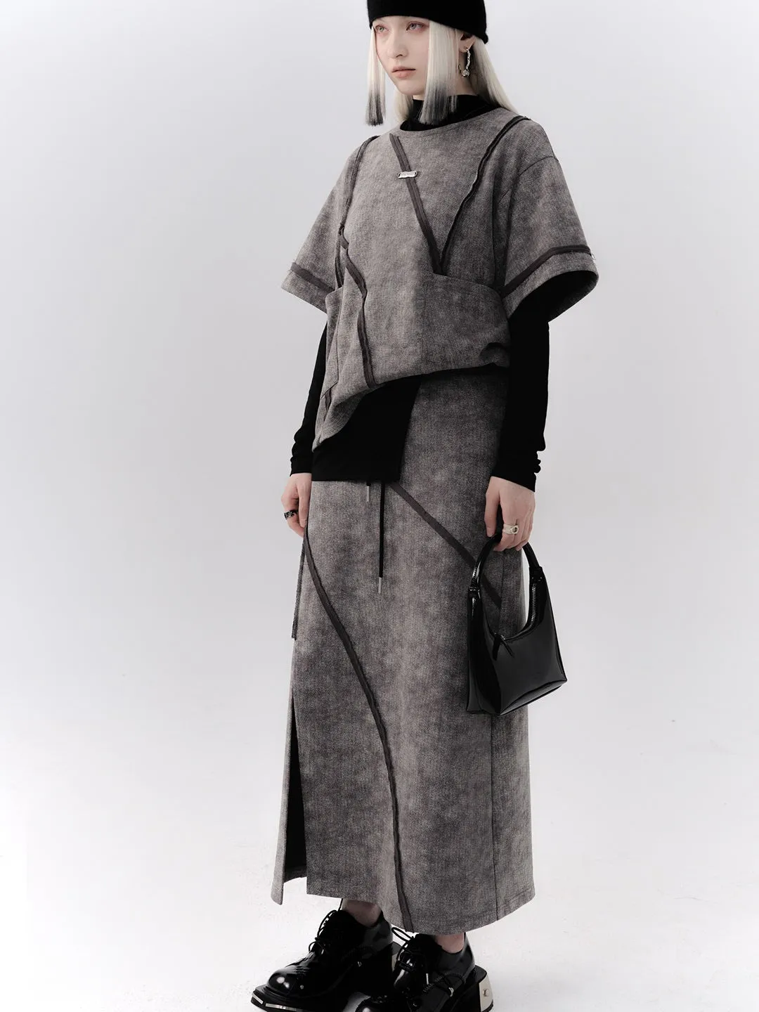Casual Cutsew Skirt Pants