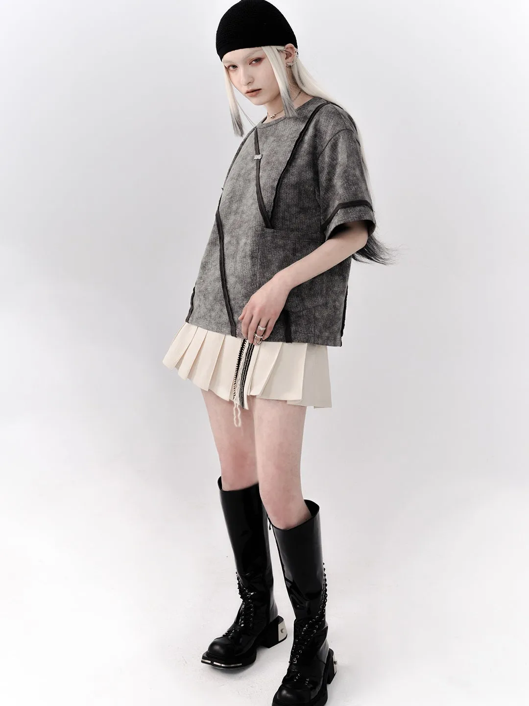 Casual Cutsew Skirt Pants