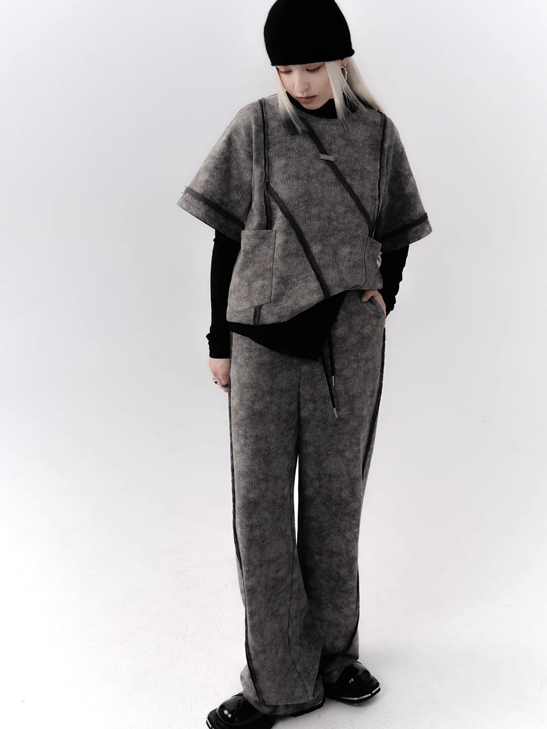 Casual Cutsew Skirt Pants