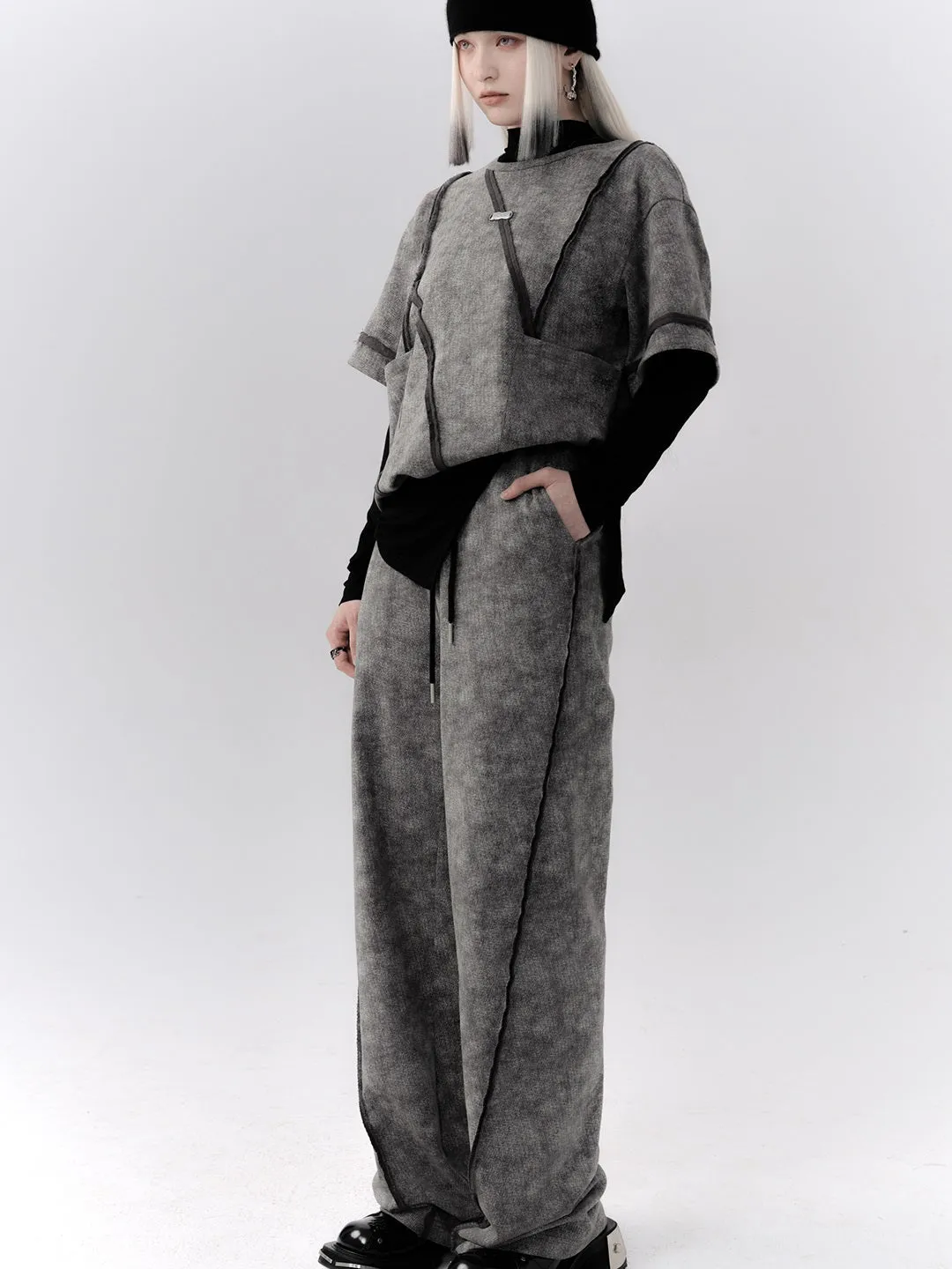 Casual Cutsew Skirt Pants