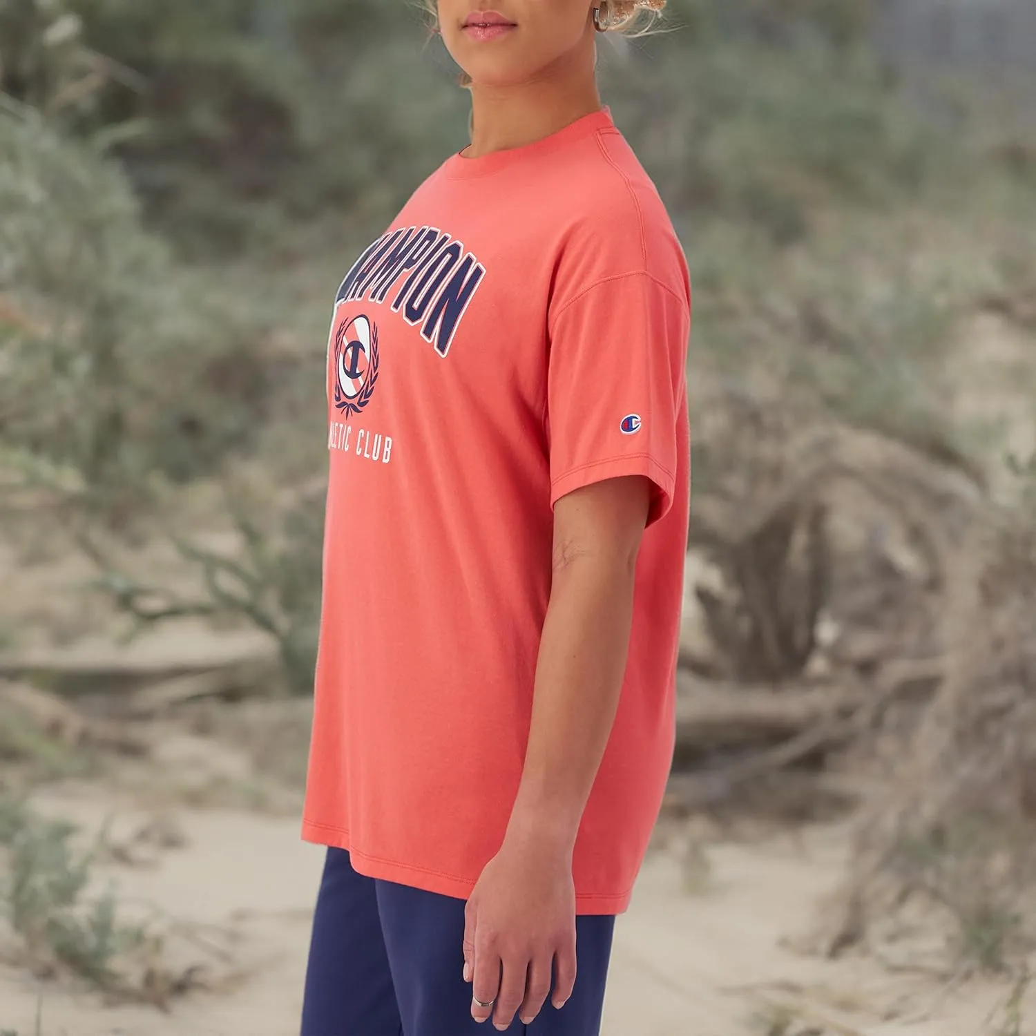 Champion Women's Tshirt, Classic Oversized Tshirt Soft and Comfortable Tee Shirt For Women