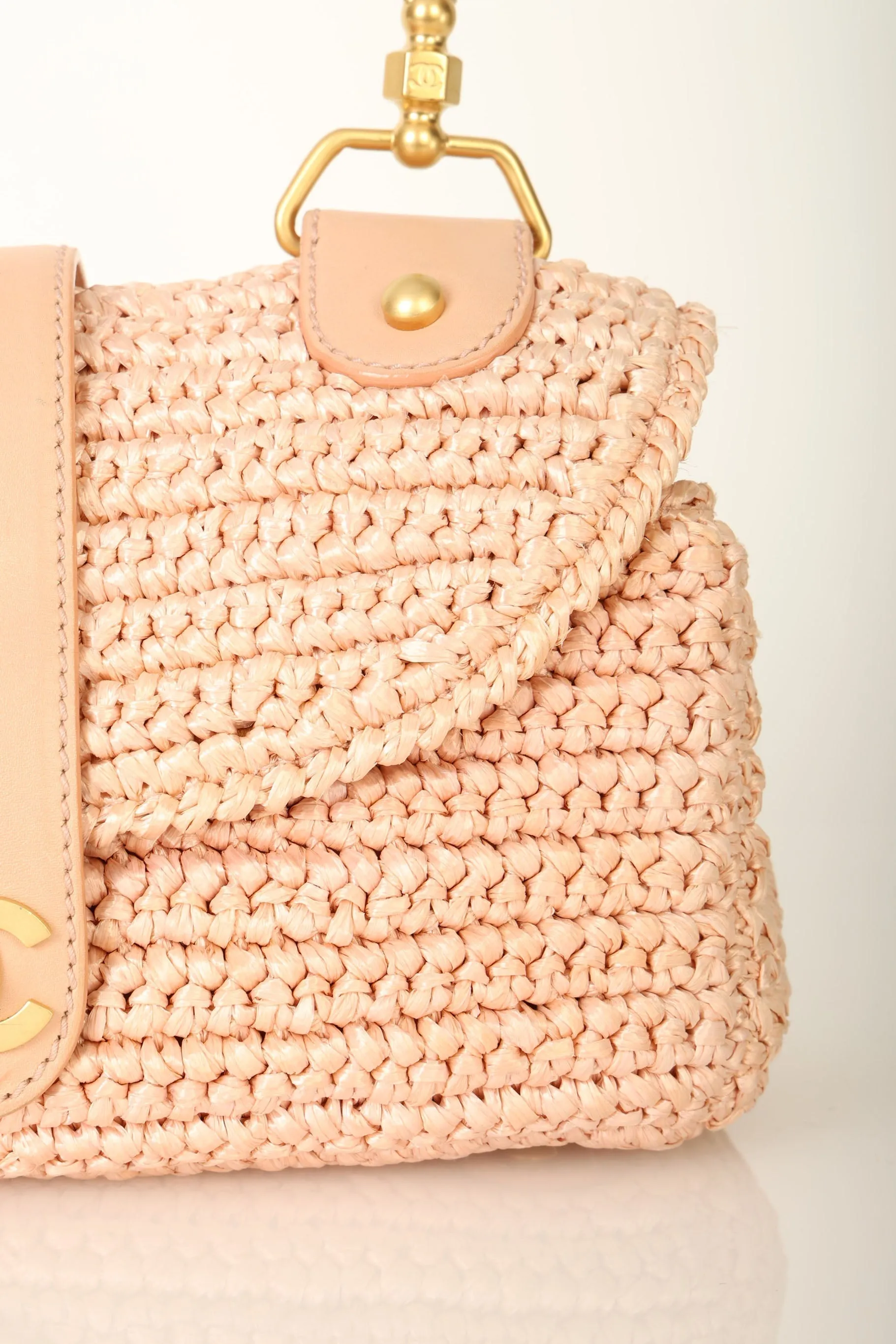 Chanel 2005 Raffia Chain Shoulder Bag