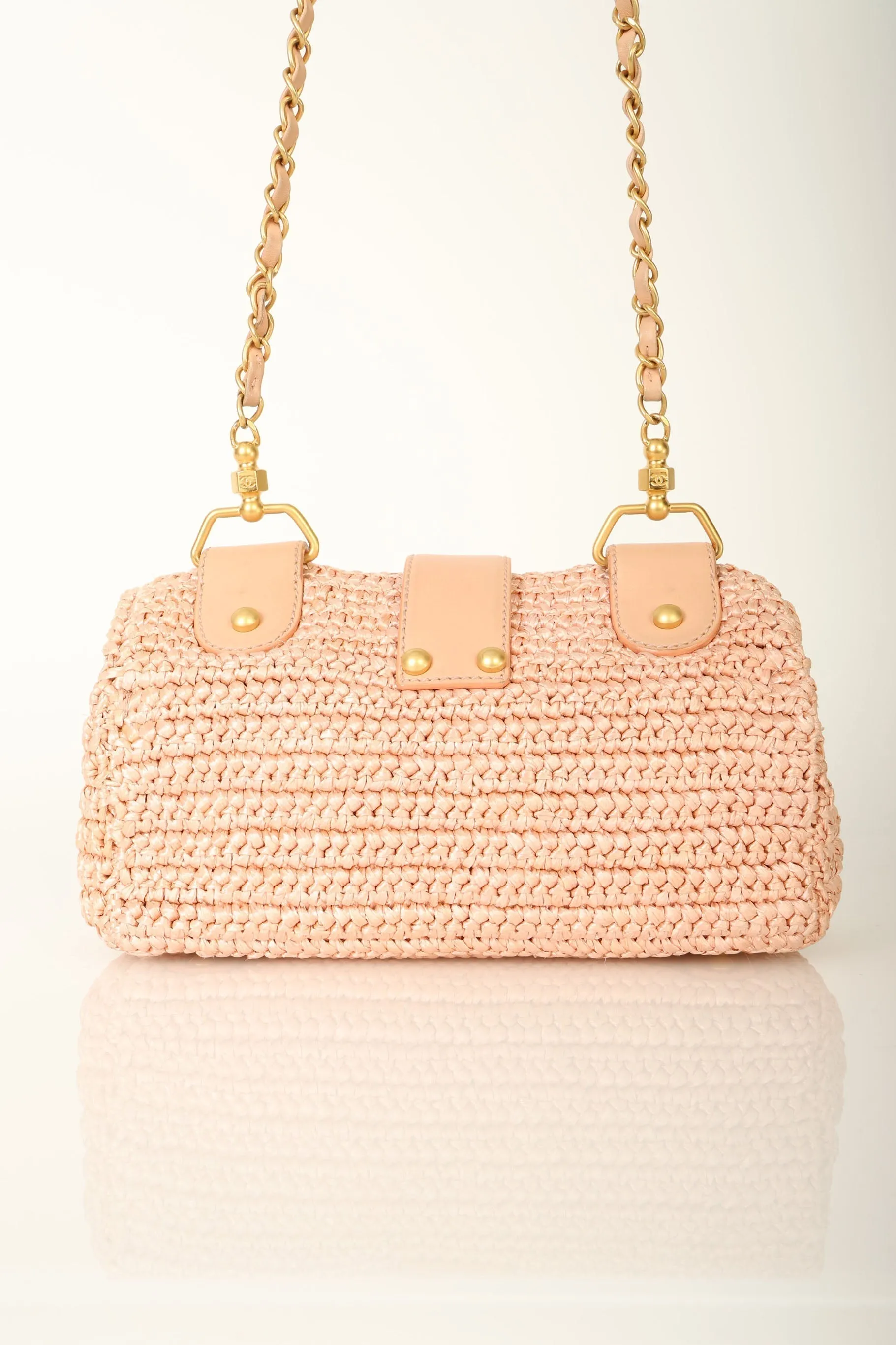 Chanel 2005 Raffia Chain Shoulder Bag