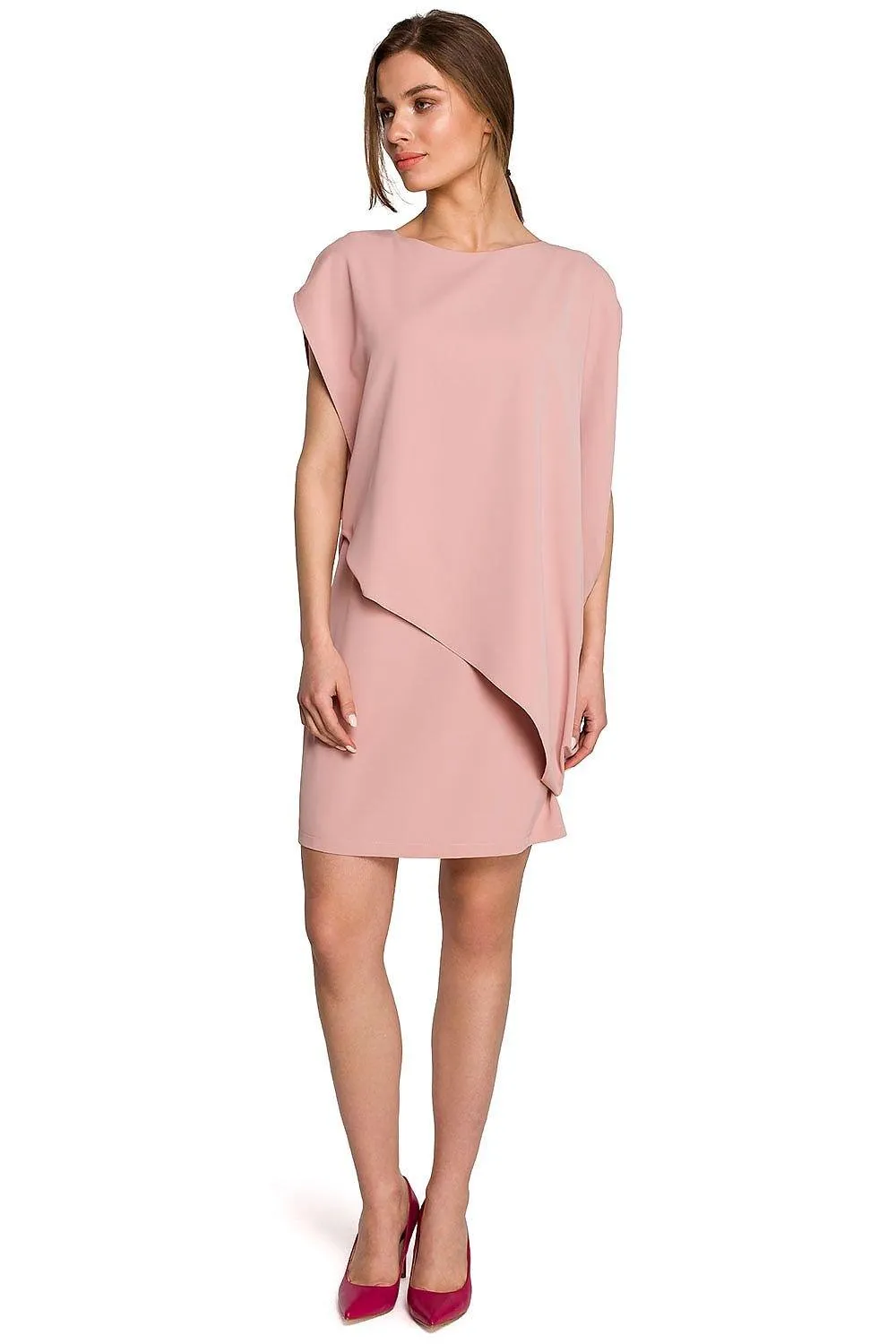 Chic Asymmetrical Layered Day Dress