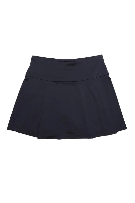 “Daytrip” fabric tennis skirt