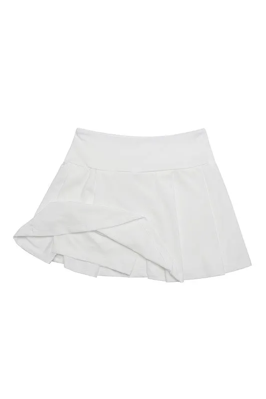 “Daytrip” fabric tennis skirt