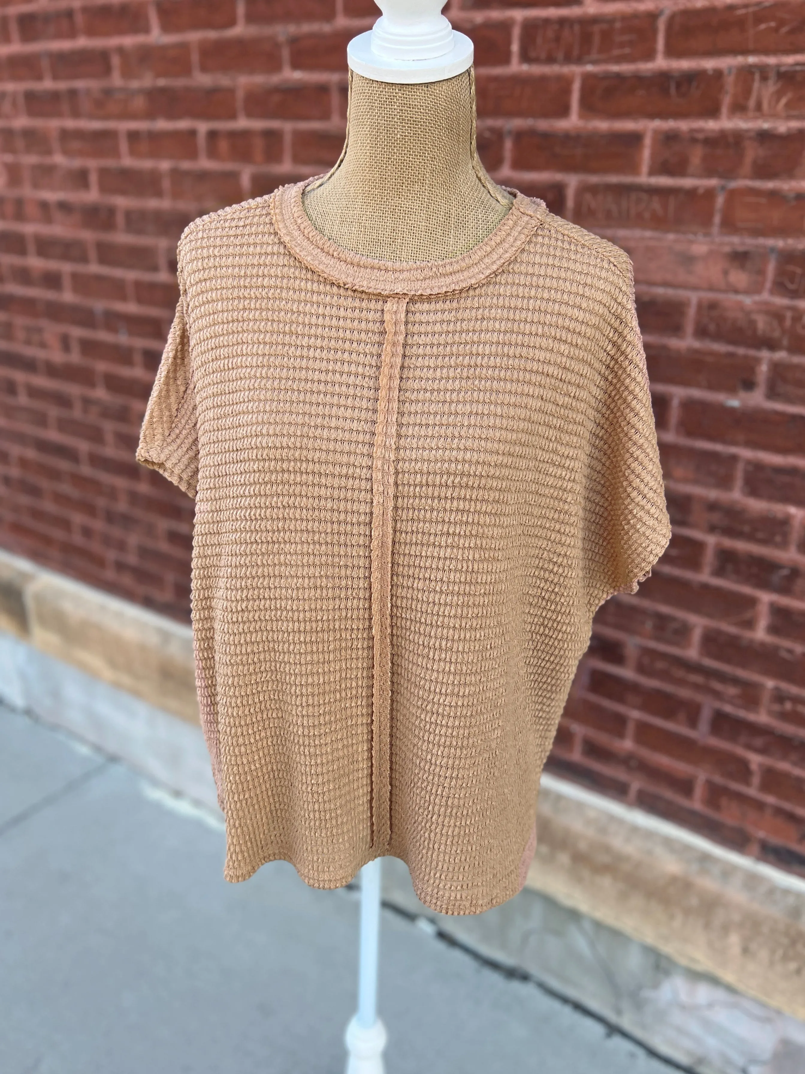 Dolman Jacquard Top - Brush