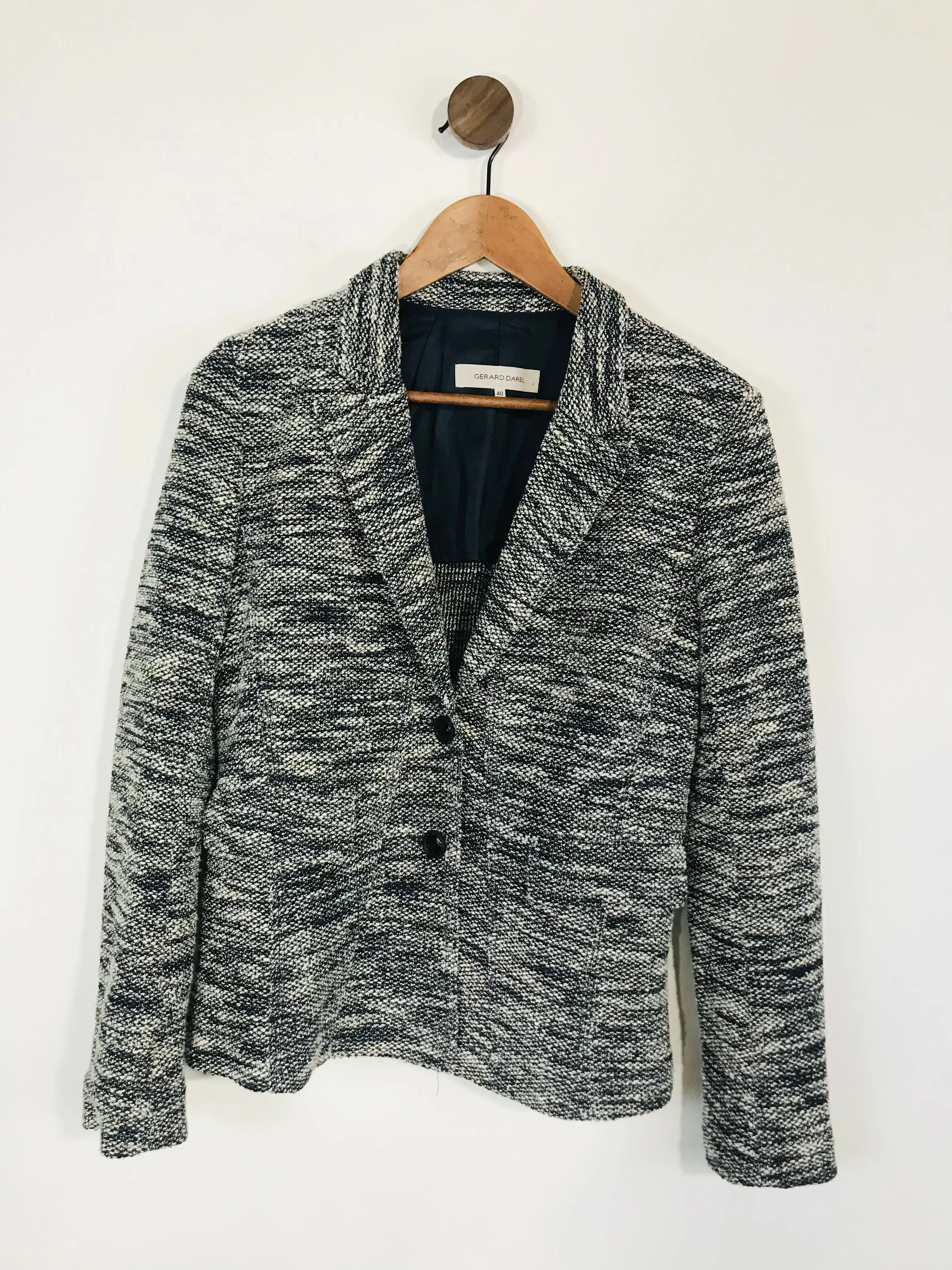 Gerard Darel Women's Tweed Lightweight Blazer Jacket | EU40 UK12 | Multicolour