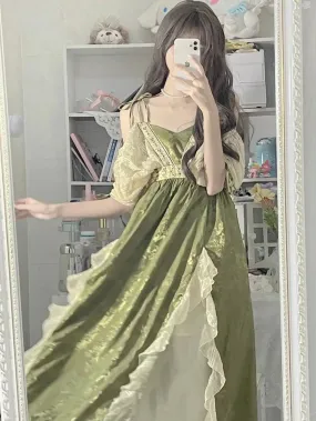 Girlary Vintage Jacquard Elegant Dress Gorgeous Elegant Princess Dress