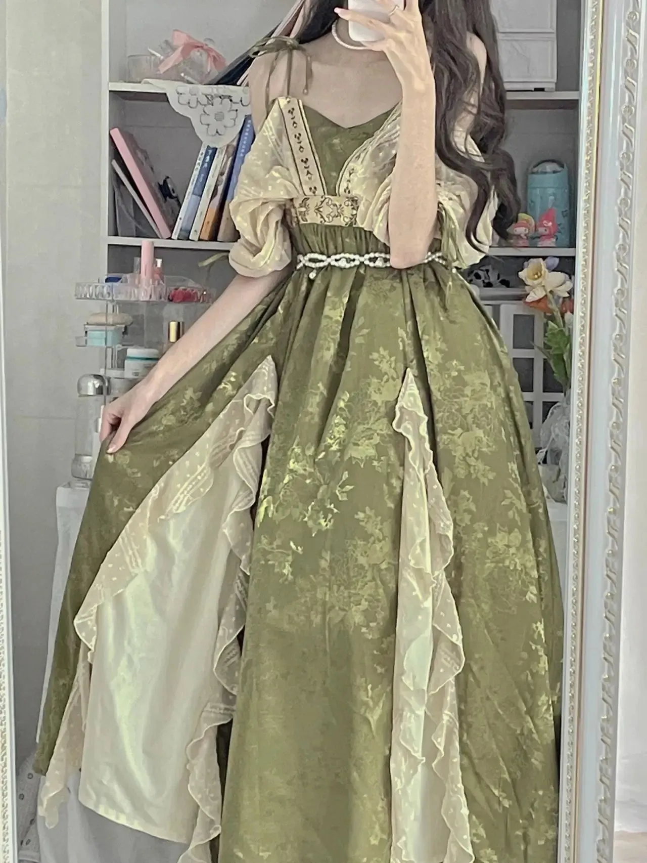 Girlary Vintage Jacquard Elegant Dress Gorgeous Elegant Princess Dress