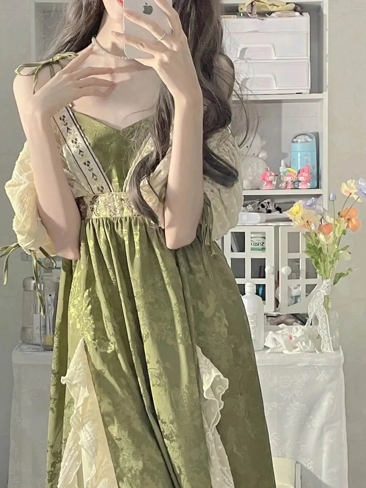 Girlary Vintage Jacquard Elegant Dress Gorgeous Elegant Princess Dress