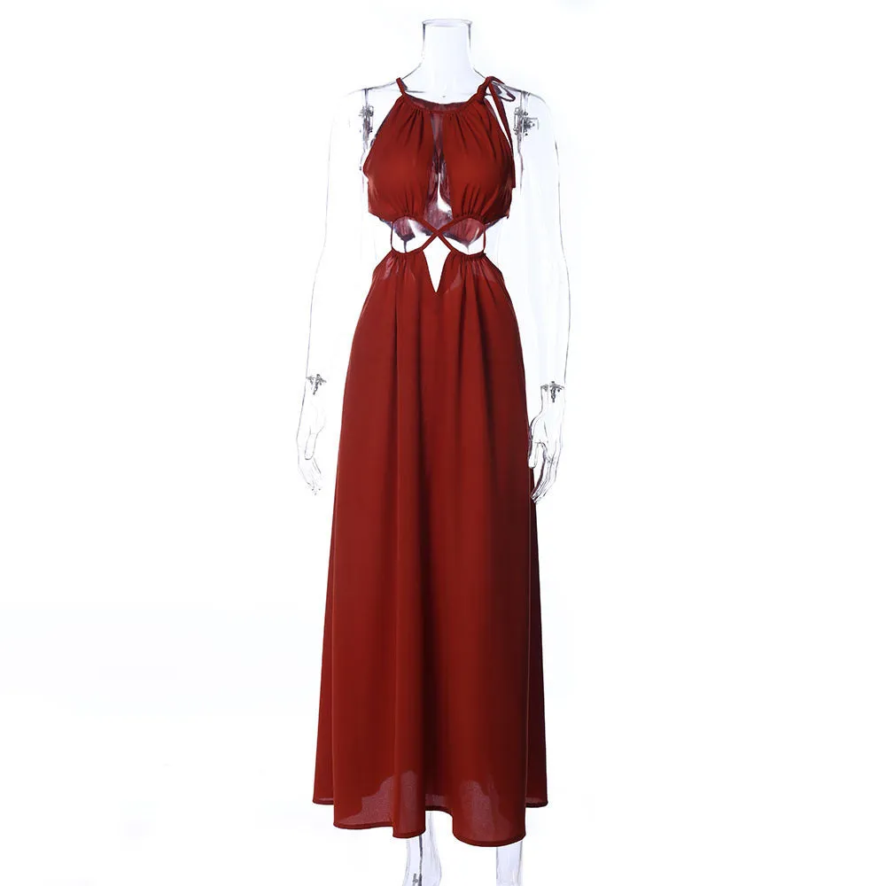 Heidi – Boho Sundress with Halter Neck