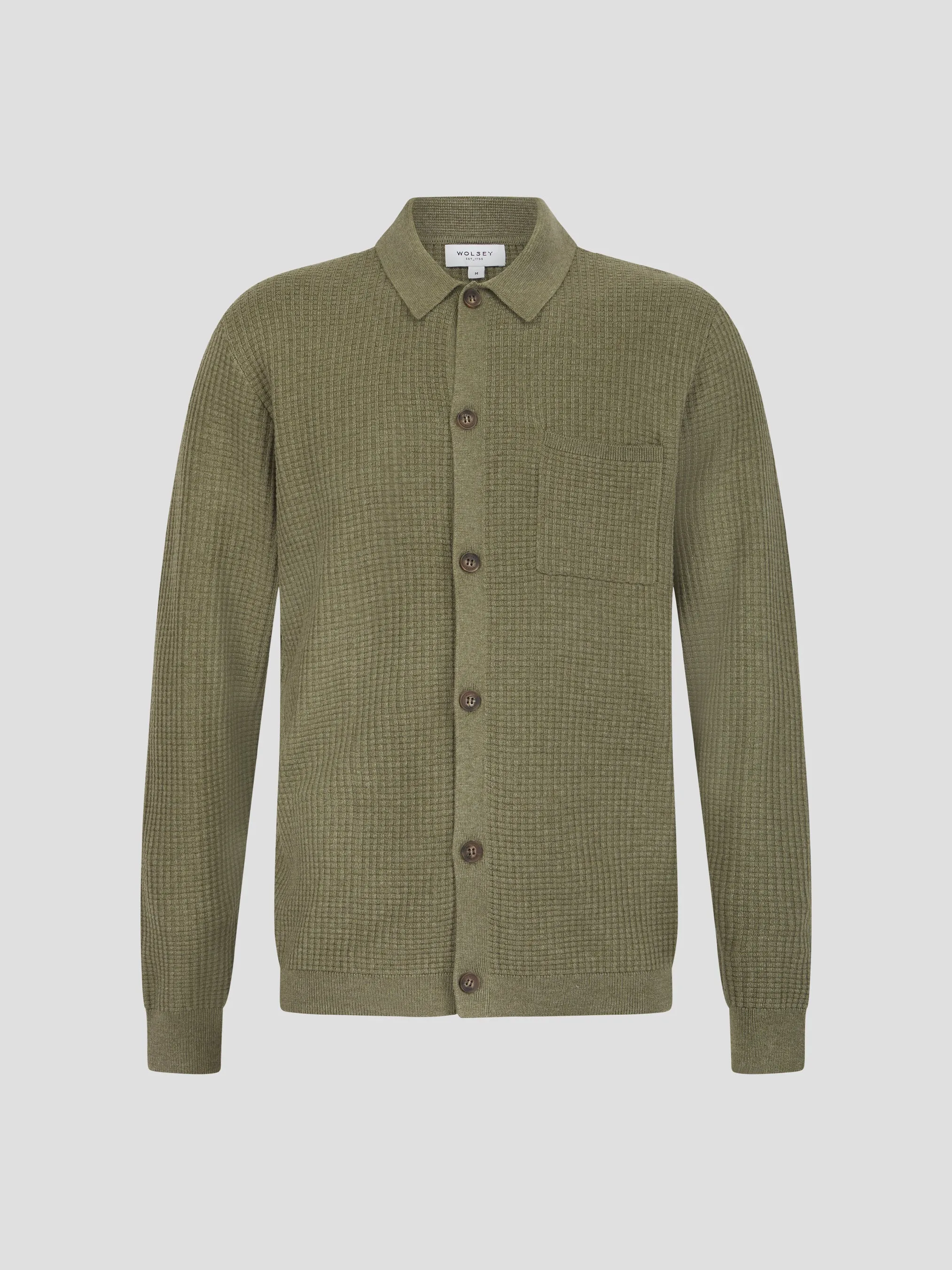 Knitted Textured Button Through