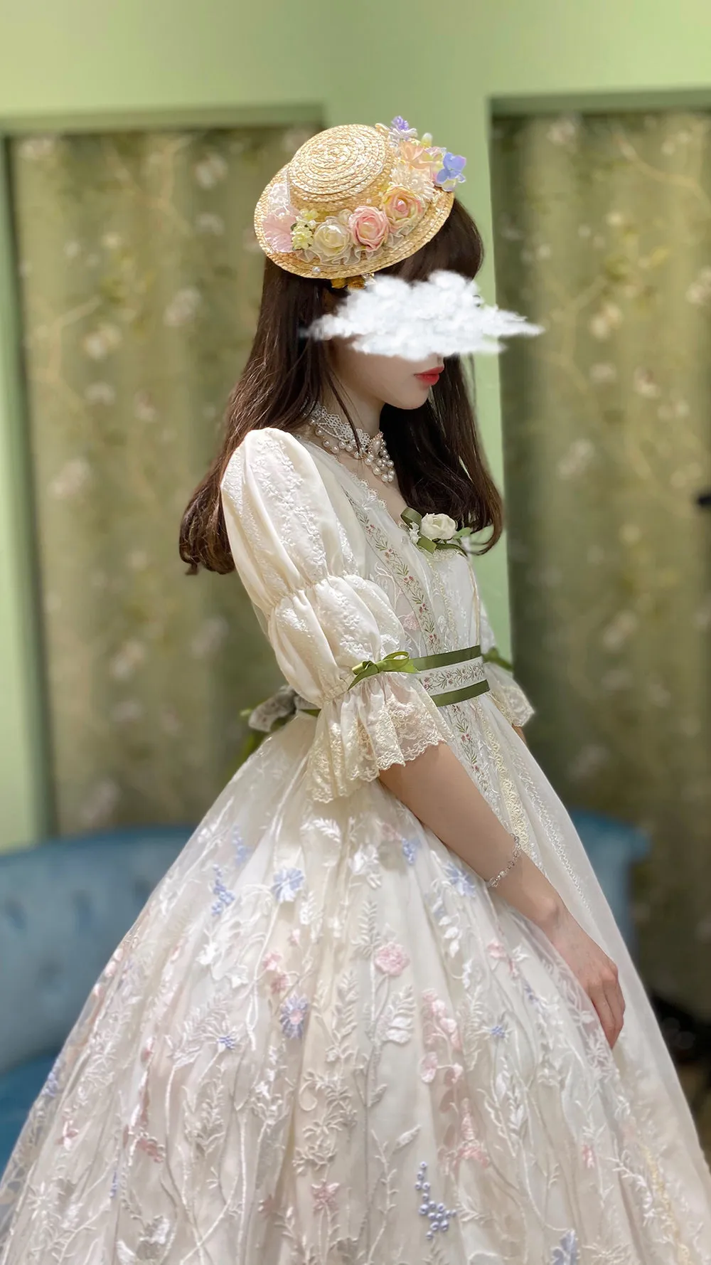 Miss Point~The Sally Gardens~Elegant Lolita Embroidery OP Dress