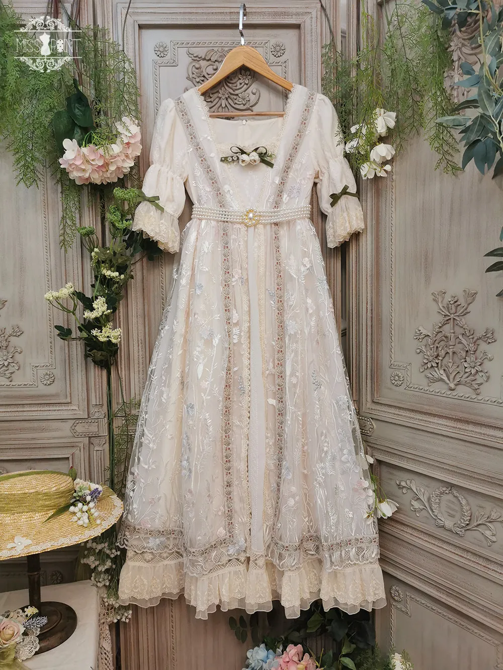Miss Point~The Sally Gardens~Elegant Lolita Embroidery OP Dress