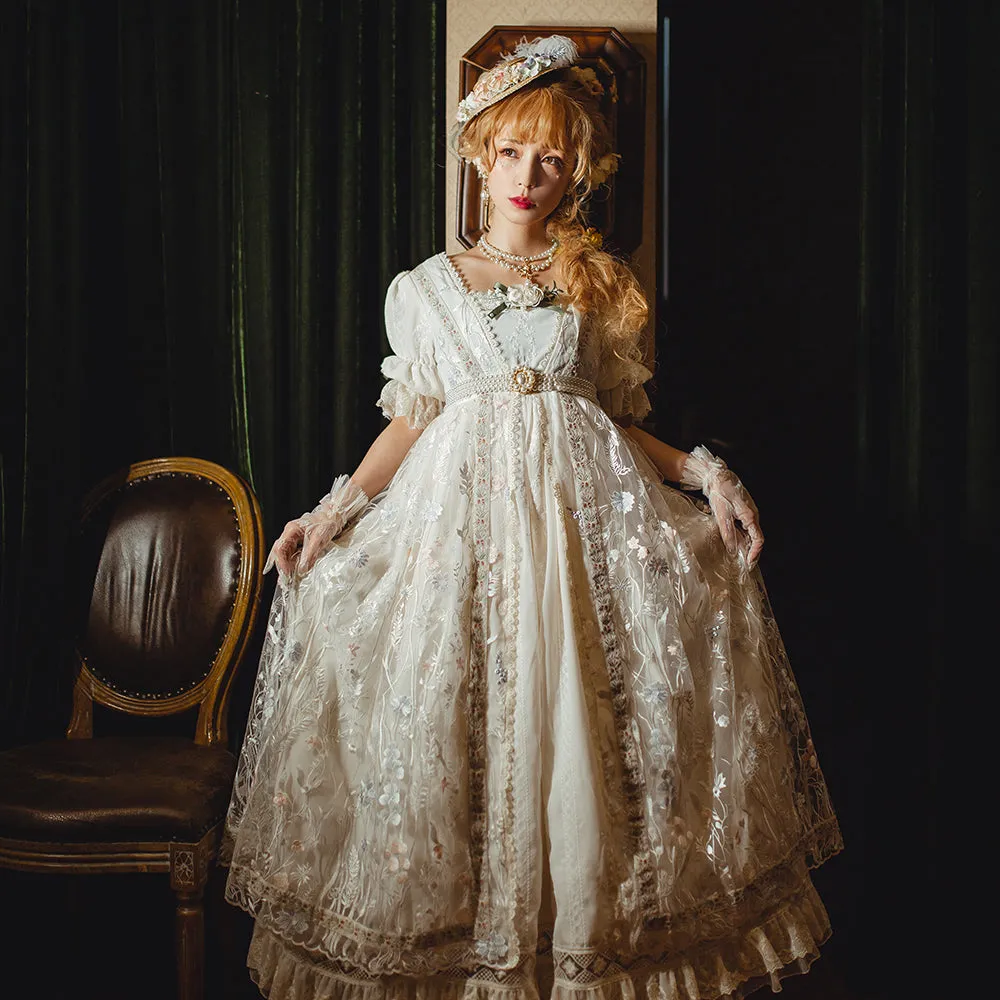 Miss Point~The Sally Gardens~Elegant Lolita Embroidery OP Dress