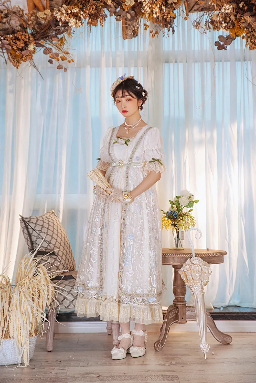 Miss Point~The Sally Gardens~Elegant Lolita Embroidery OP Dress