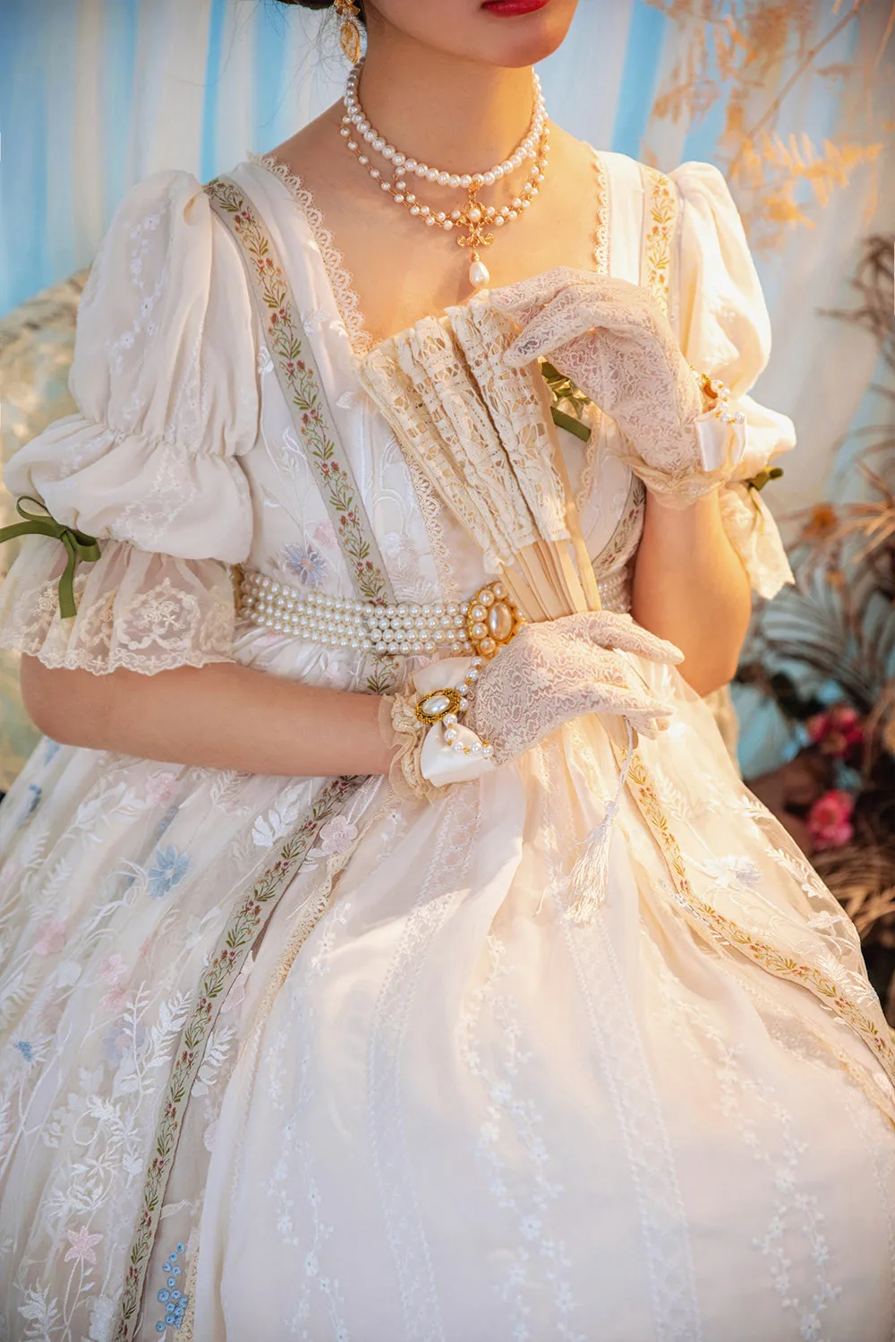 Miss Point~The Sally Gardens~Elegant Lolita Embroidery OP Dress