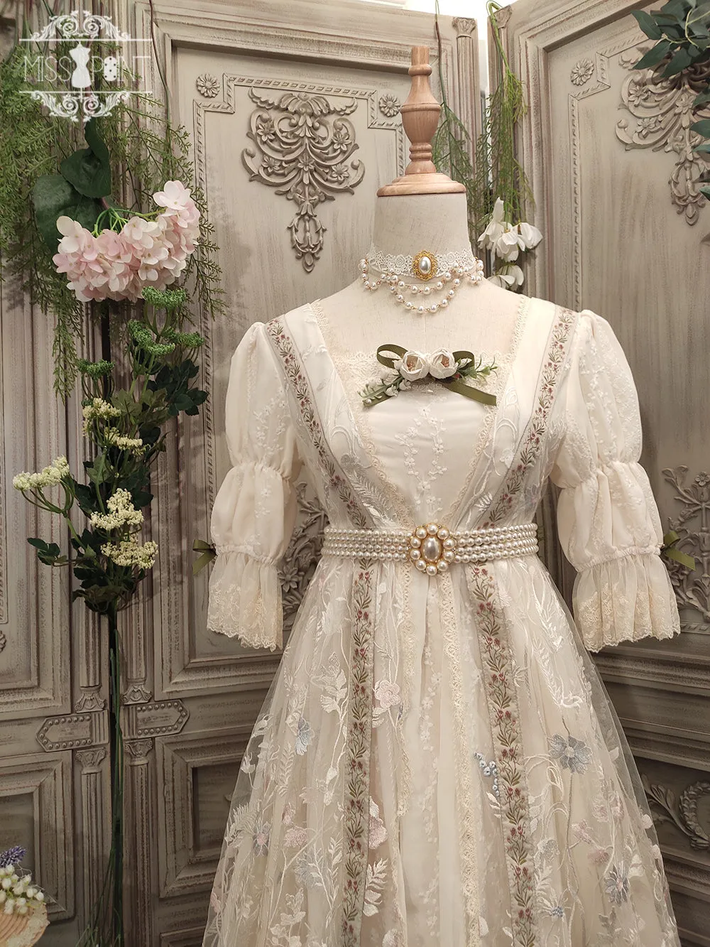 Miss Point~The Sally Gardens~Elegant Lolita Embroidery OP Dress