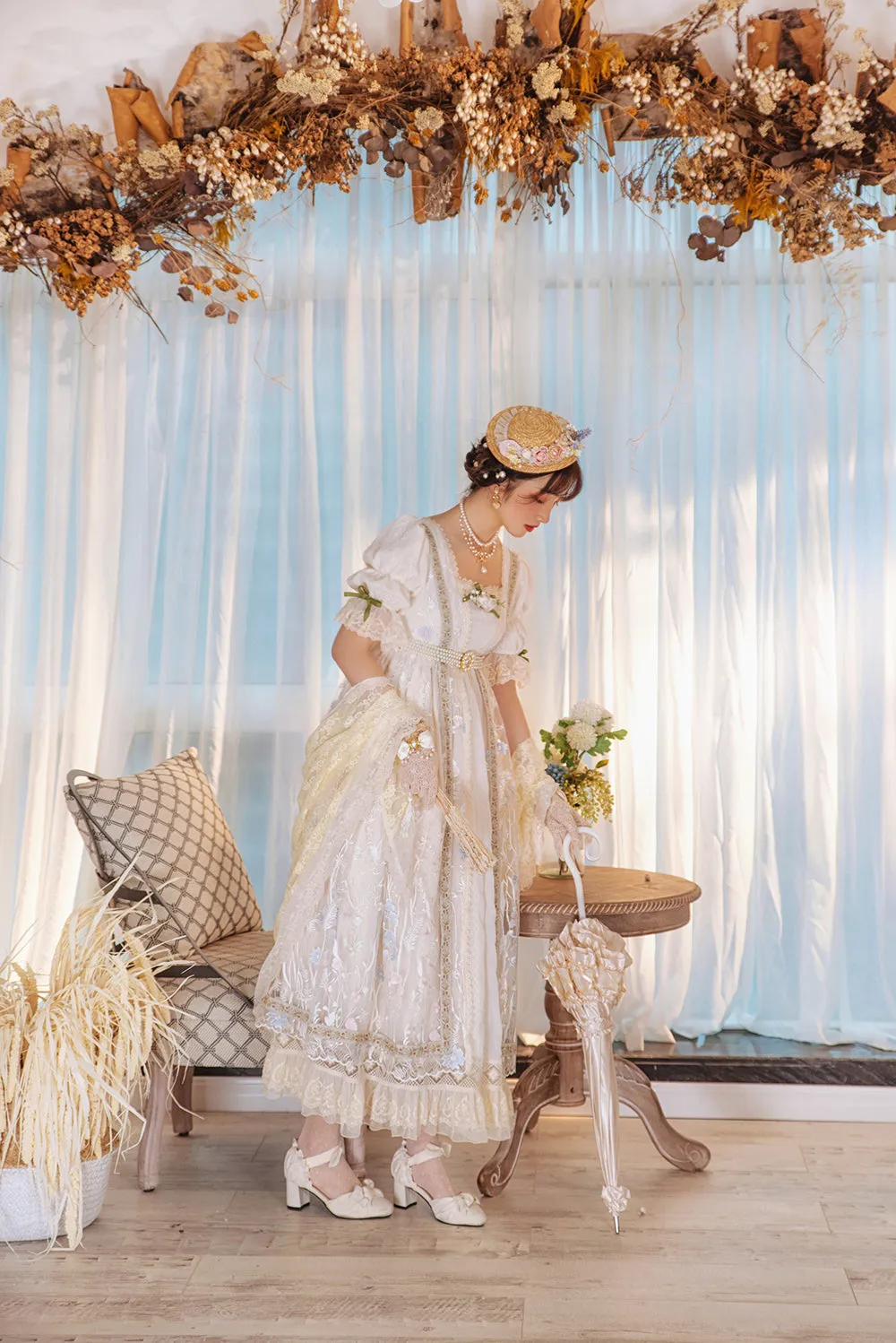 Miss Point~The Sally Gardens~Elegant Lolita Embroidery OP Dress
