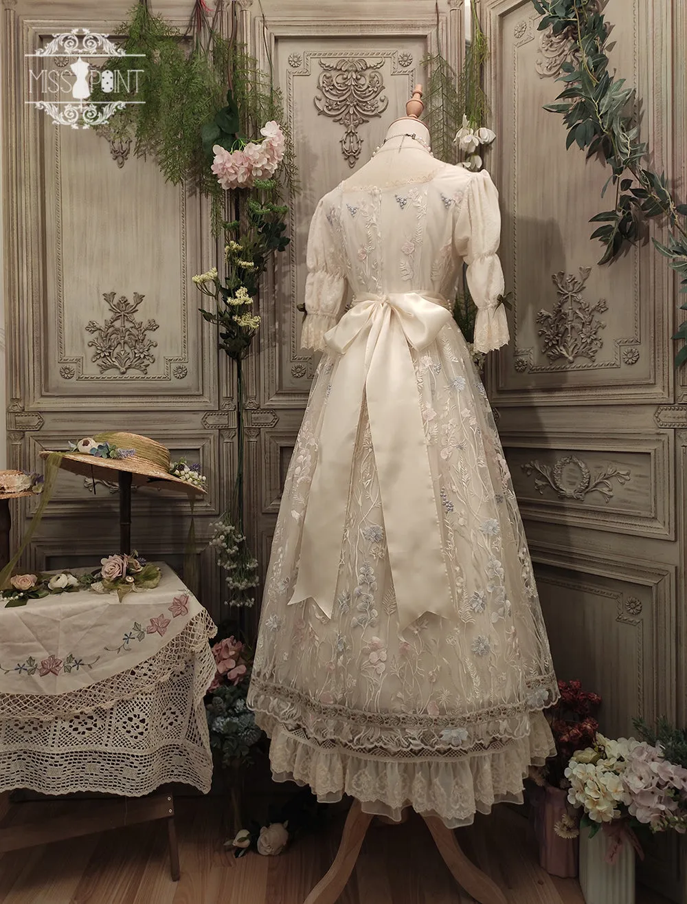 Miss Point~The Sally Gardens~Elegant Lolita Embroidery OP Dress