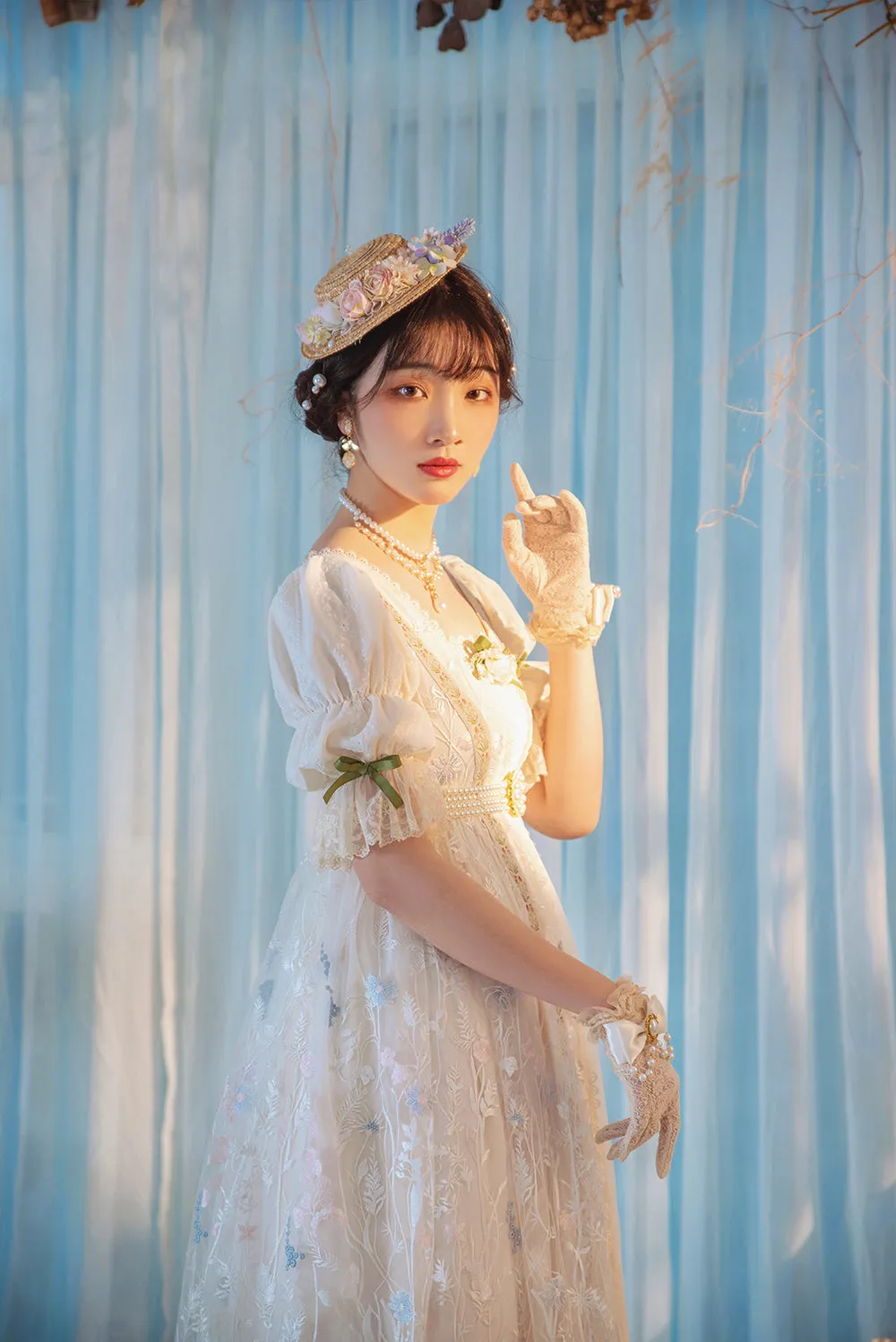 Miss Point~The Sally Gardens~Elegant Lolita Embroidery OP Dress