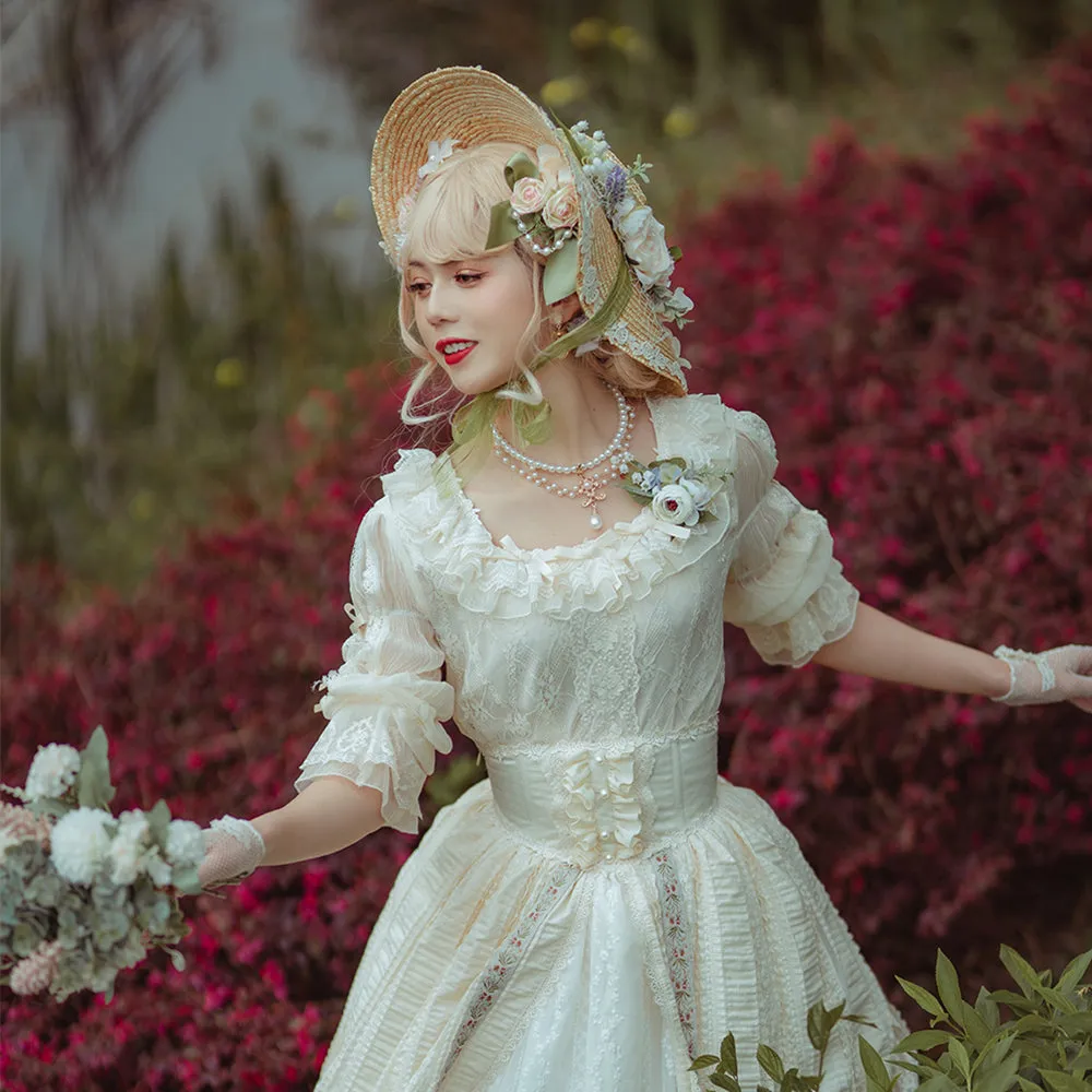 Miss Point~The Sally Gardens~Elegant Lolita Embroidery OP Dress