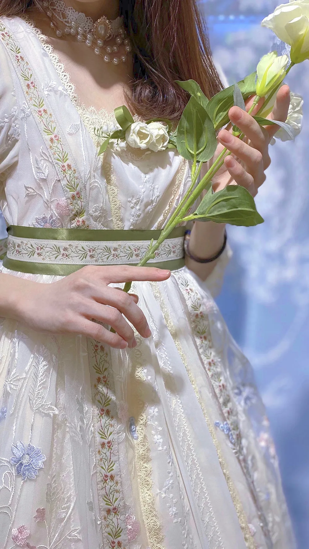 Miss Point~The Sally Gardens~Elegant Lolita Embroidery OP Dress