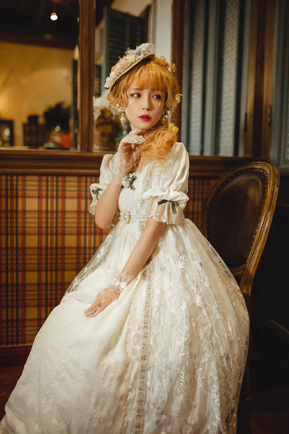 Miss Point~The Sally Gardens~Elegant Lolita Embroidery OP Dress