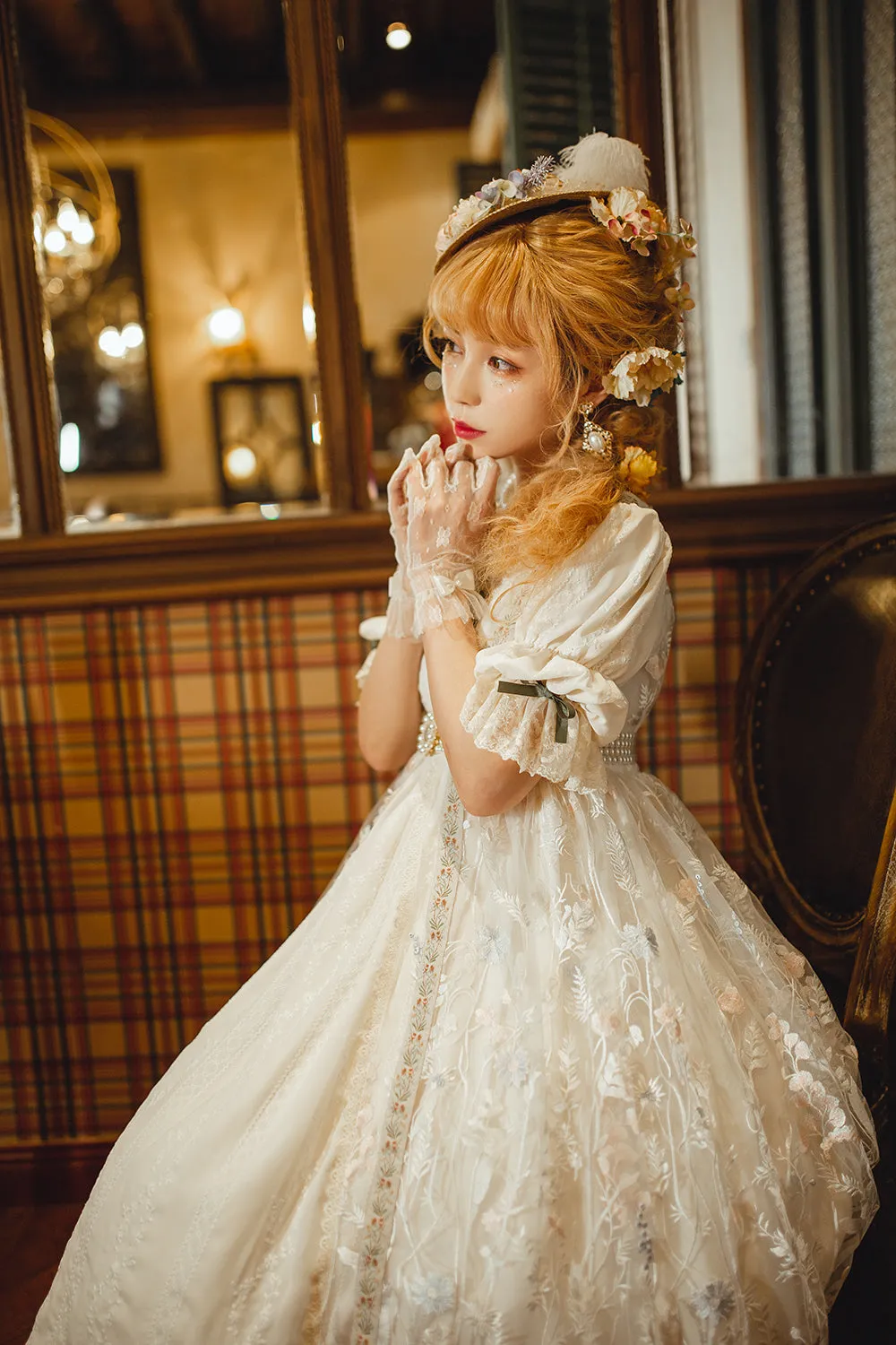 Miss Point~The Sally Gardens~Elegant Lolita Embroidery OP Dress