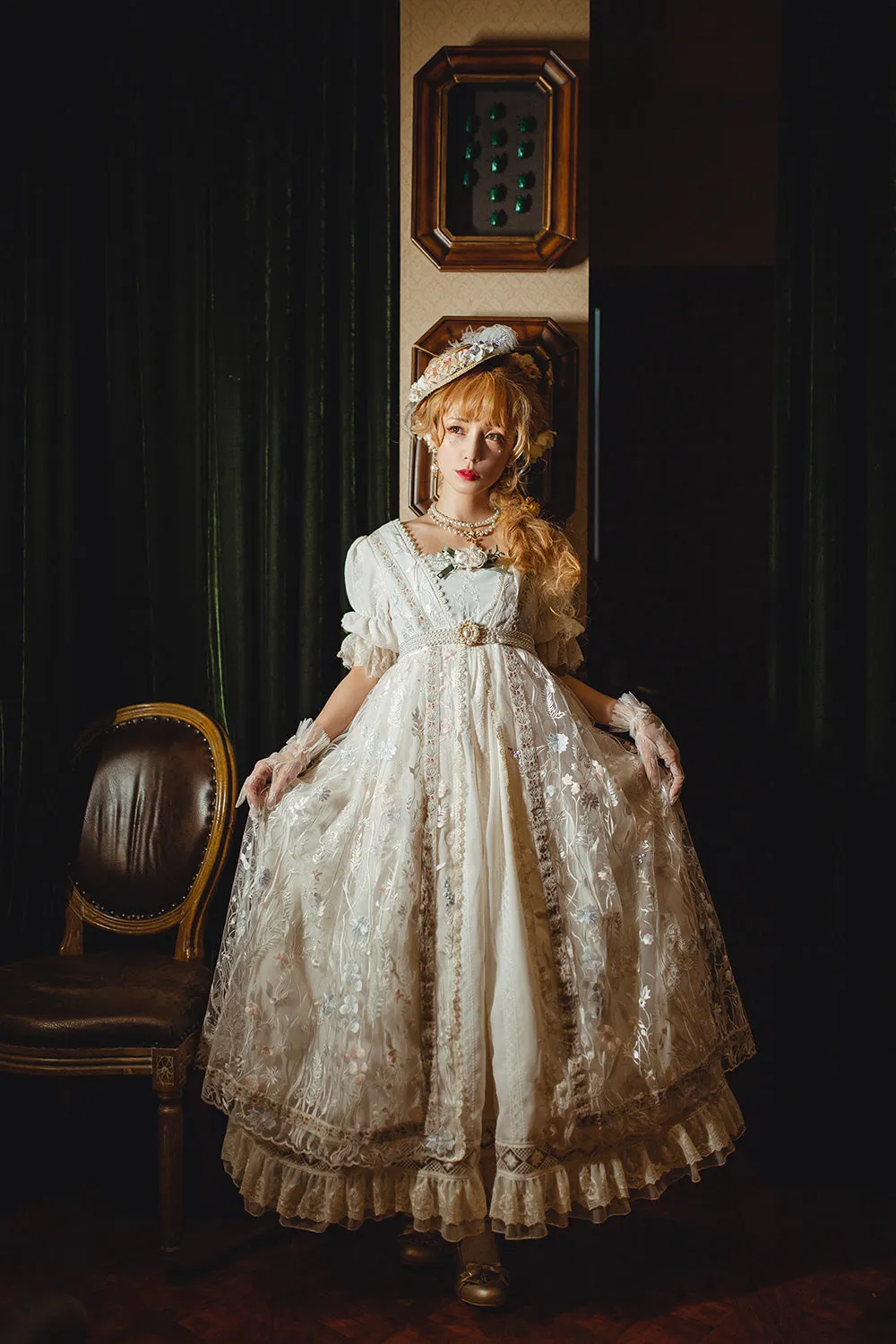 Miss Point~The Sally Gardens~Elegant Lolita Embroidery OP Dress