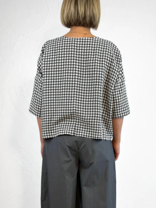 Neirami Shadow 5 Button Blouse