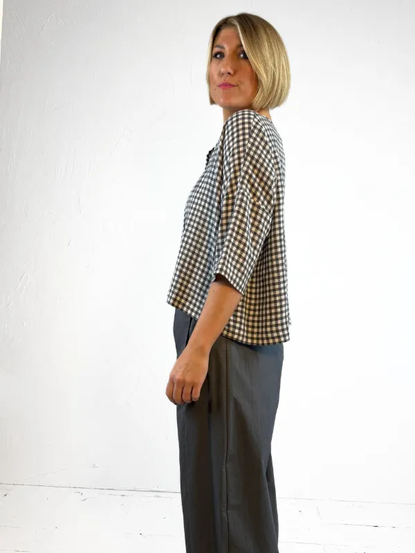 Neirami Shadow 5 Button Blouse